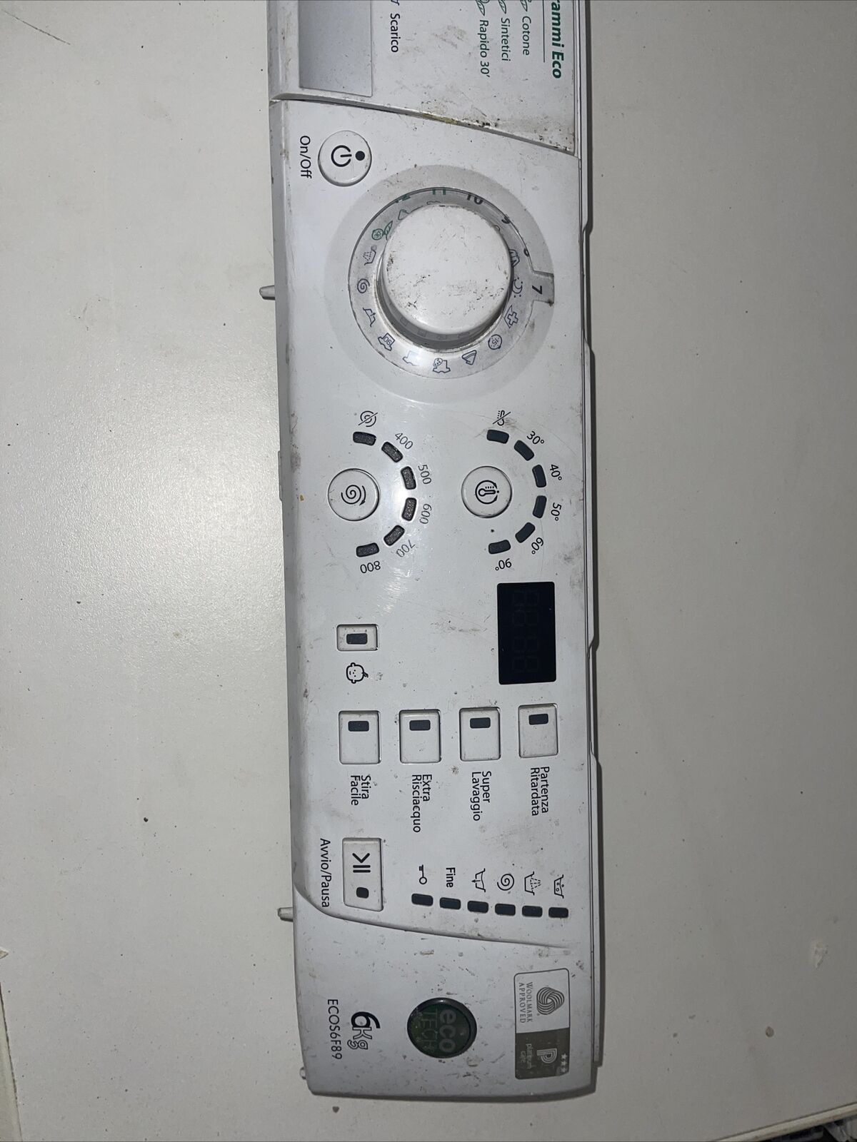 SCHEDA MODULO PANNELLO COMANDI PER LAVATRICE ARISTON INDESIT ECOS6F89 6KG USATO