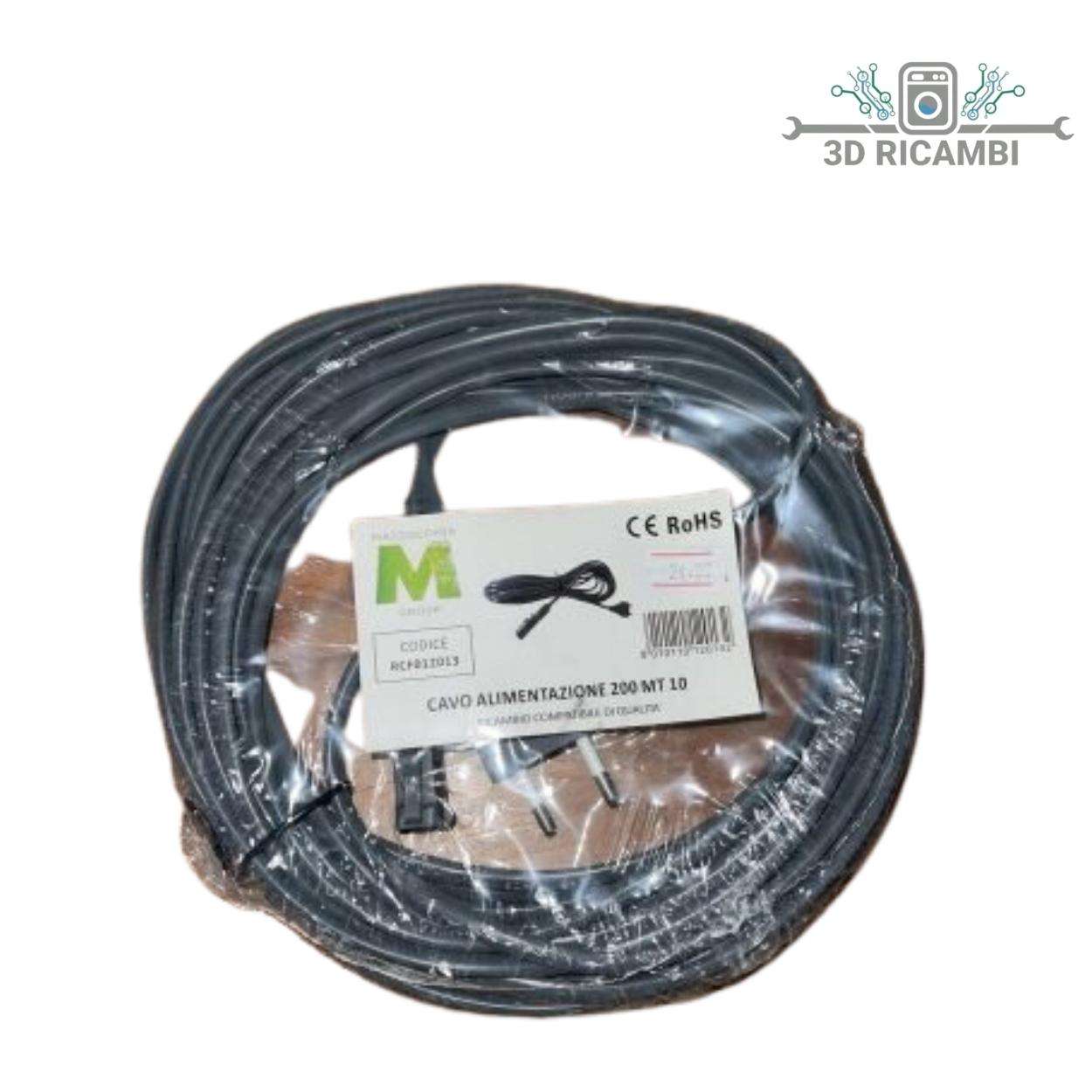 CAVO ALIMENTAZIONE COMPATIBILE  PER ASPIRAPOLVERE VORWERK FOLLETTO VK200 10MT