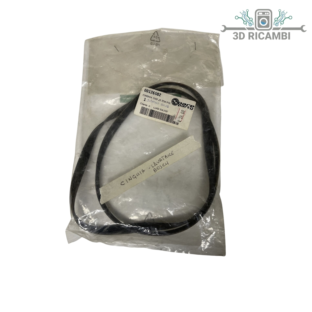 CINGHIA PER  LAVATRICE SIEMENS BOSCH 1252PJE/00126582