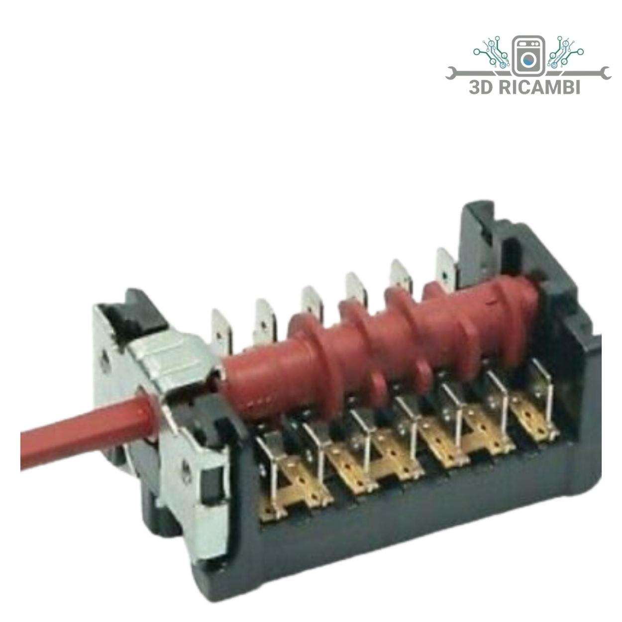 COMMUTATORE 6+ 0 POSIZIONI  PER FORNO CANDY HOOVER ZEROWATT 39CU616
