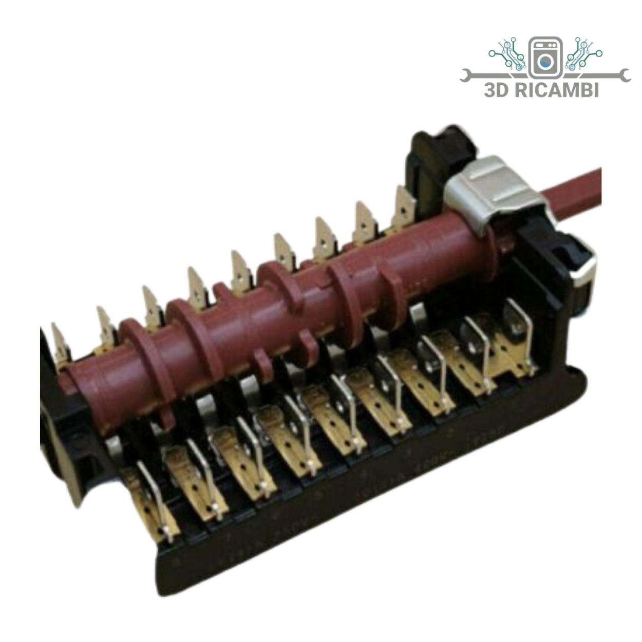 COMMUTATORE 8+0 POSIZIONI 9+9 CONTATTI  PER FORNO NARDI 39CU601