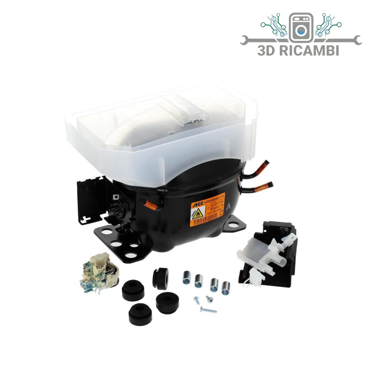 COMPRESSORE FRIGORIFERO  HMK80AA 1/6hp 130W R600 SECOP EX ACC