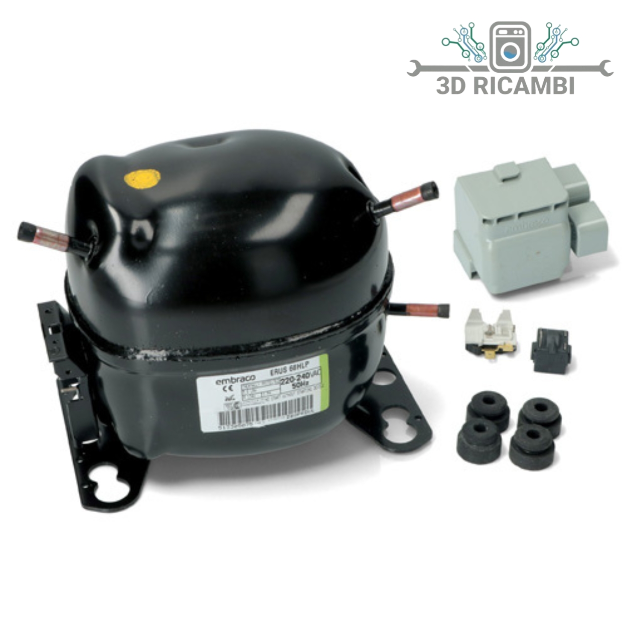 COMPRESSORE  PER FRIGORIFERO EMBRACO 1/5 R134 169 W EMT60HLP