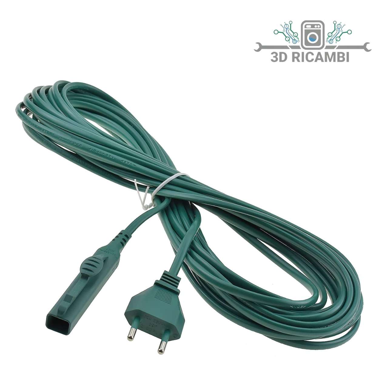 Cavo alimentazione Verde 10mt 2x0,75mm spina Italia COMPATIBILE VK140 FOLLETTO.