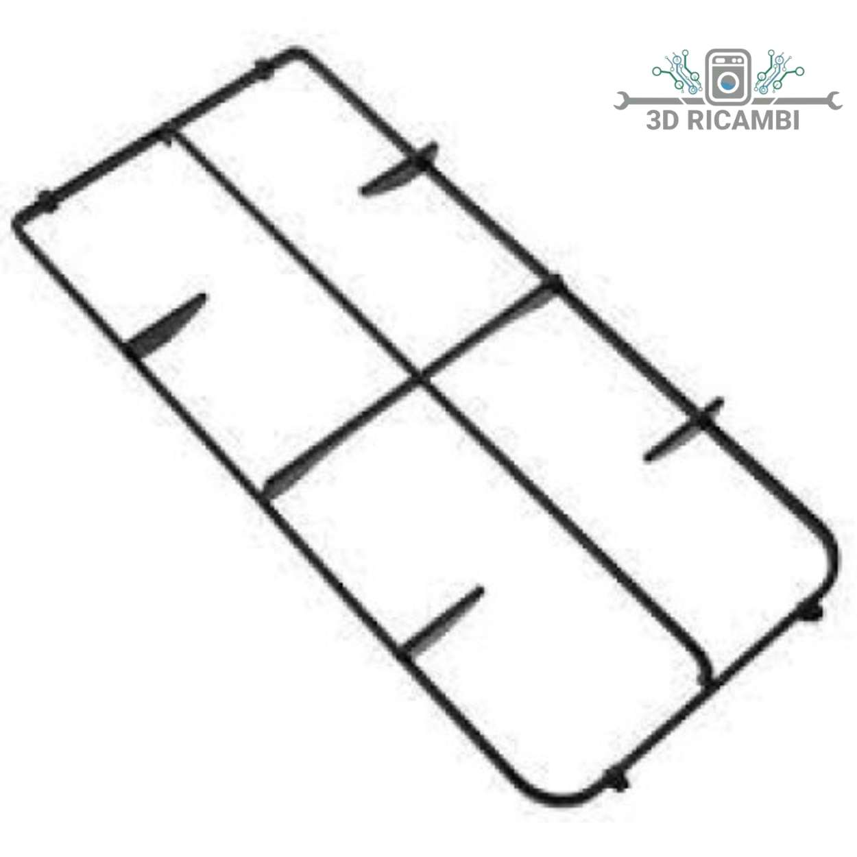 GRIGLIA 1 FIAMMA NERA IN GHISA PER PIANO COTTURA  INDESIT ARISTON C00074109