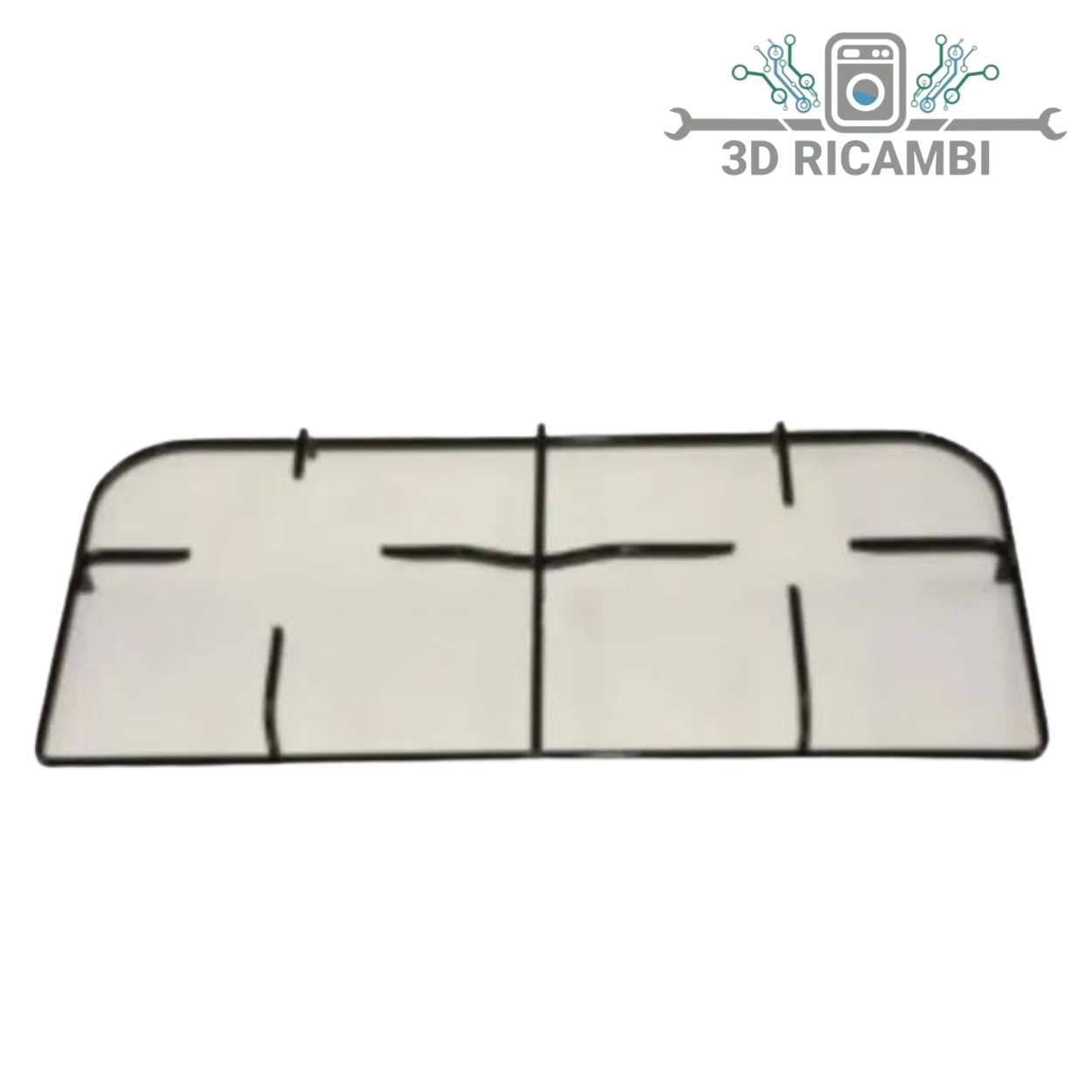 GRIGLIA 2 FUOCHI NERA MAXI  IN GHISA PER PIANO COTTURA INDESIT ARISTON C00113161