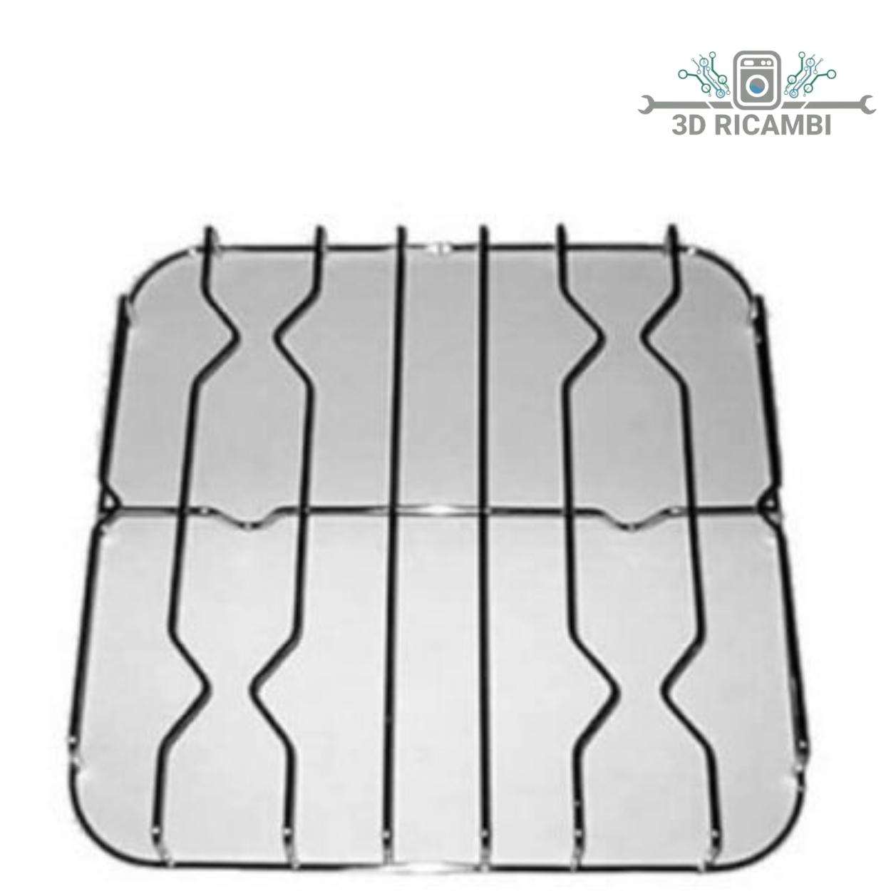 GRIGLIA IN FILO CROMATO ED ACCIAIO INOX F5410 SOVRANA 4 FUOCHI 436✖️436