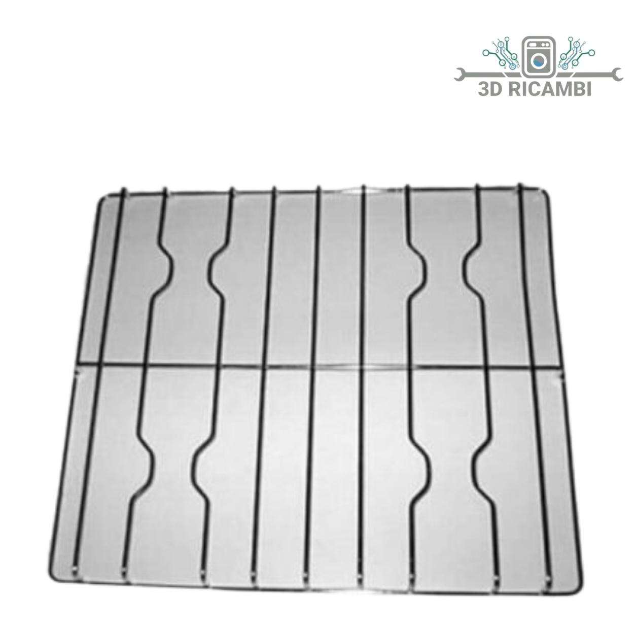 GRIGLIA IN FILO CROMATO ED ACCIAIO INOX PER PIANO COTTURA DE LONGHI ELBA A 4 FUOCHI 472✖️539 F0817