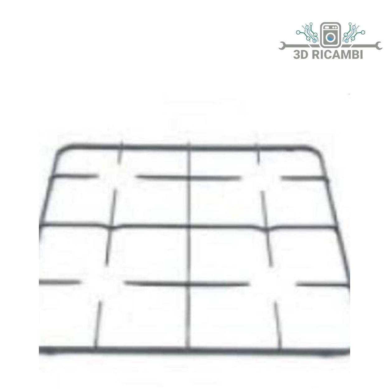 GRIGLIA IN FILO CROMATO ED ACCIAIO INOX PER PIANO COTTURA ELBA  DE LONGHI 248023900