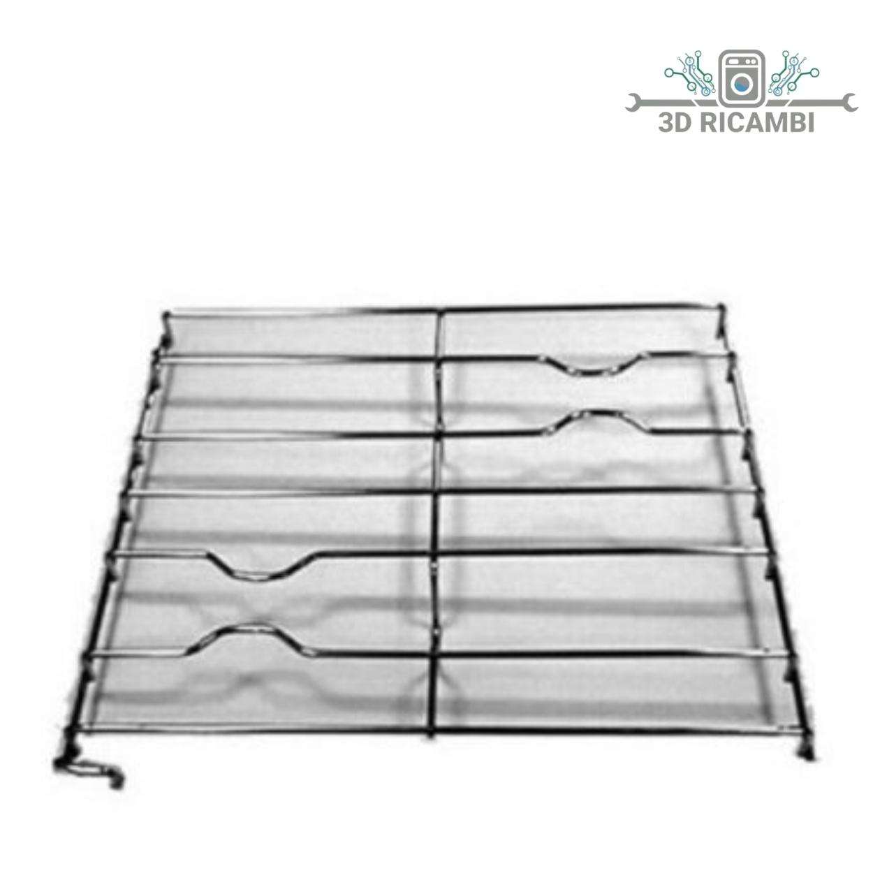 GRIGLIA IN FILO CROMATO ED ACCIAIO INOX PER PIANO COTTURA GASFIRE  IGNIS A 2 FUOCHI 362✖️425 F2501