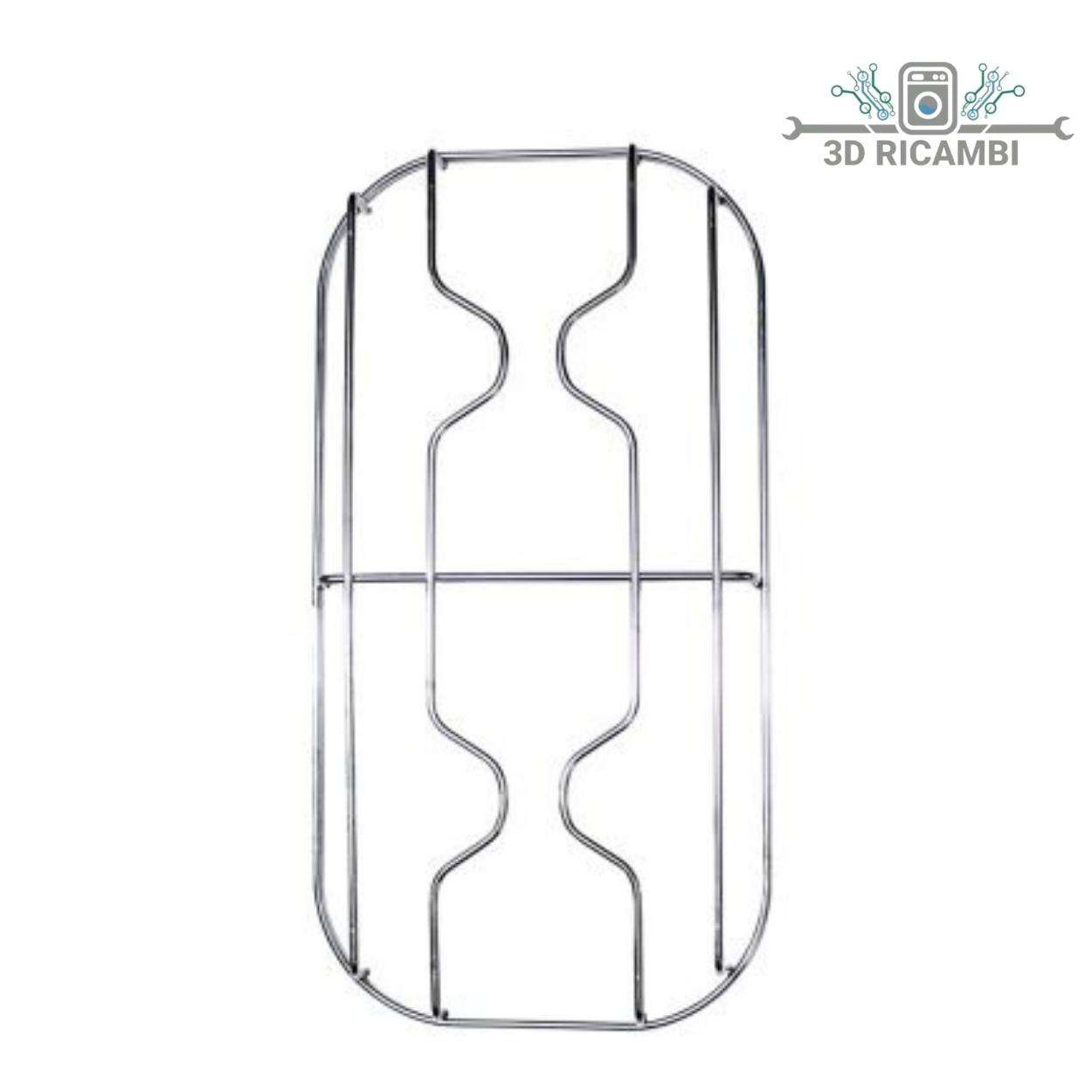 GRIGLIA IN FILO CROMATO ED ACCIAIO INOX PER PIANO COTTURA ILVE A 2 FUOCHI 445✖️240 F2606