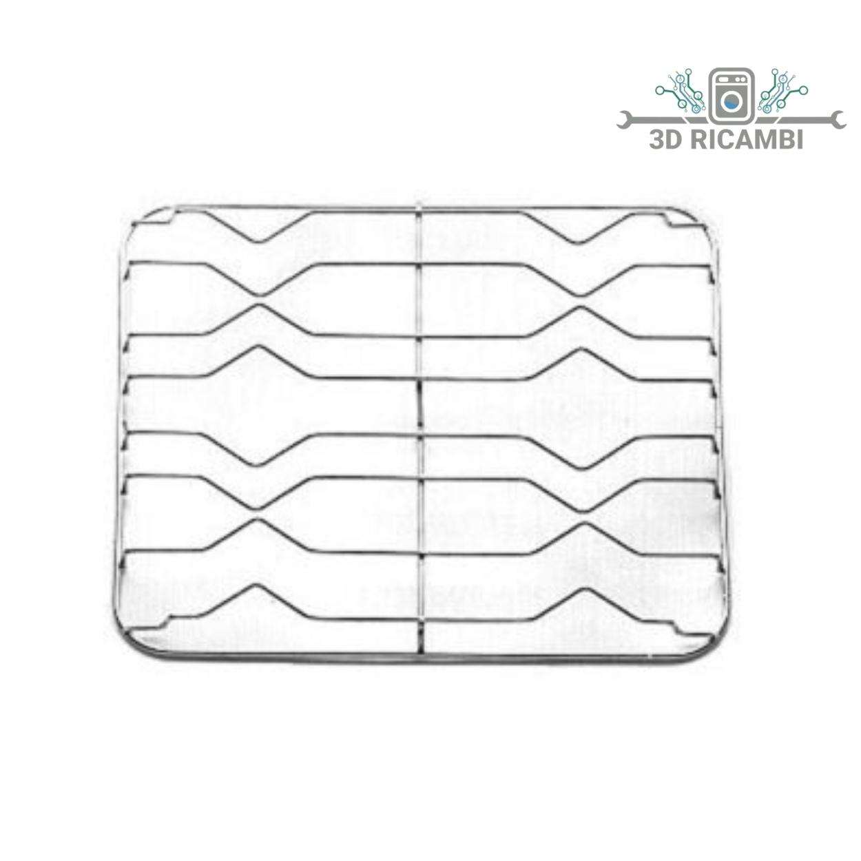 GRIGLIA IN FILO CROMATO ED ACCIAIO INOX PER PIANO COTTURA  NARDI A 4 FUOCHI 470✖️401 F3612