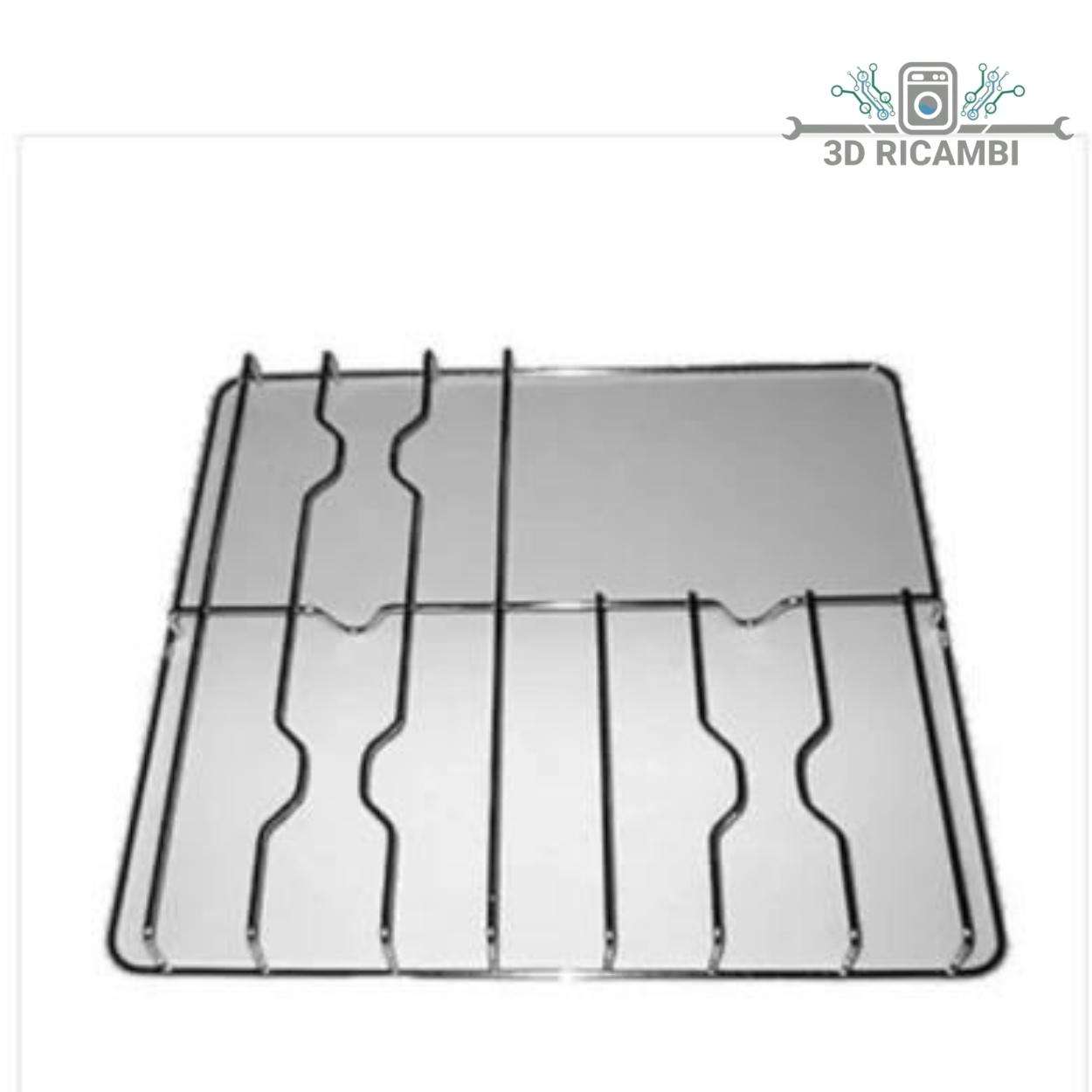 GRIGLIA IN PIATTINA PER PIANO COTTURA WHIRPOOL IGNIS A 3 FUOCHI  450✖️482 F2521