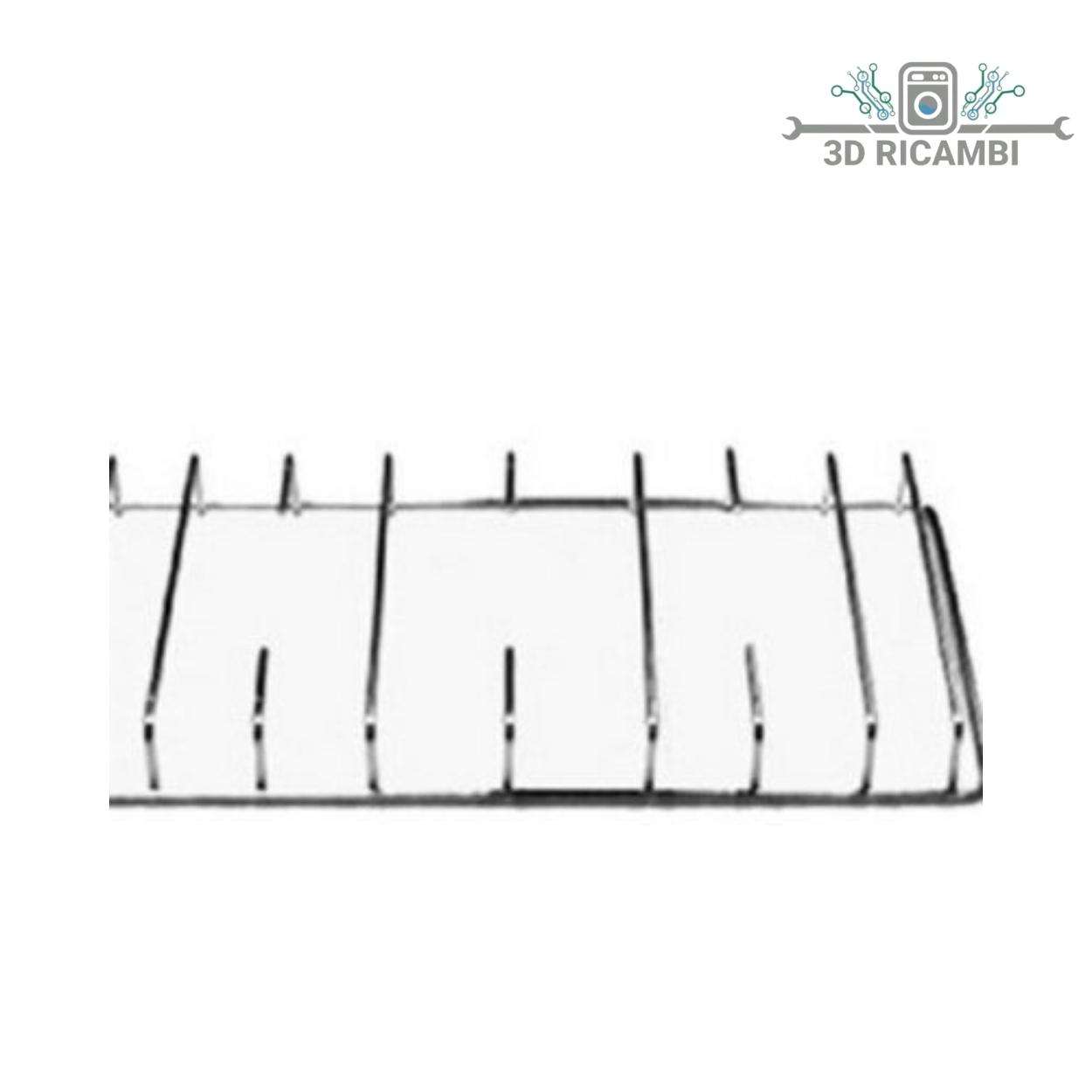 GRIGLIA IN FILO PER PIANO COTTURA SAMET A 2 FUOCHI 460✖️229  F4726