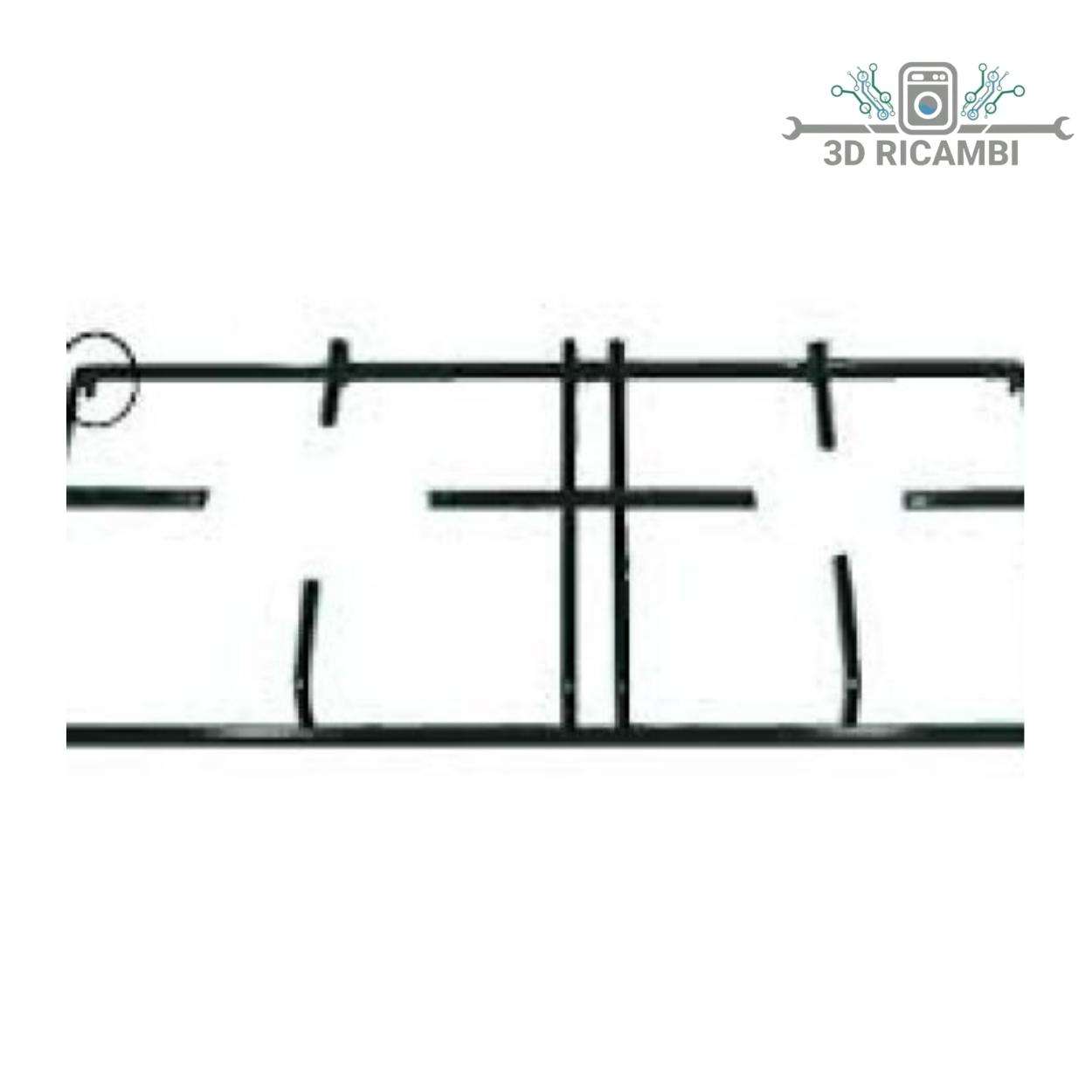 GRIGLIA IN FILO PIANO COTTURA LOFRA A 2 FUOCHI  P3251 223✖️434