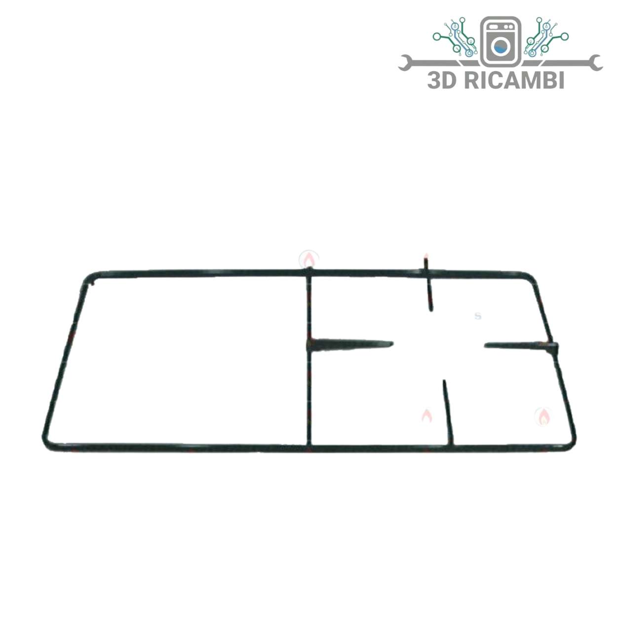 GRIGLIA IN PIATTINA PER PIANO COTTURA AREILOS A 1 FUOCO 508✖️270  P0151