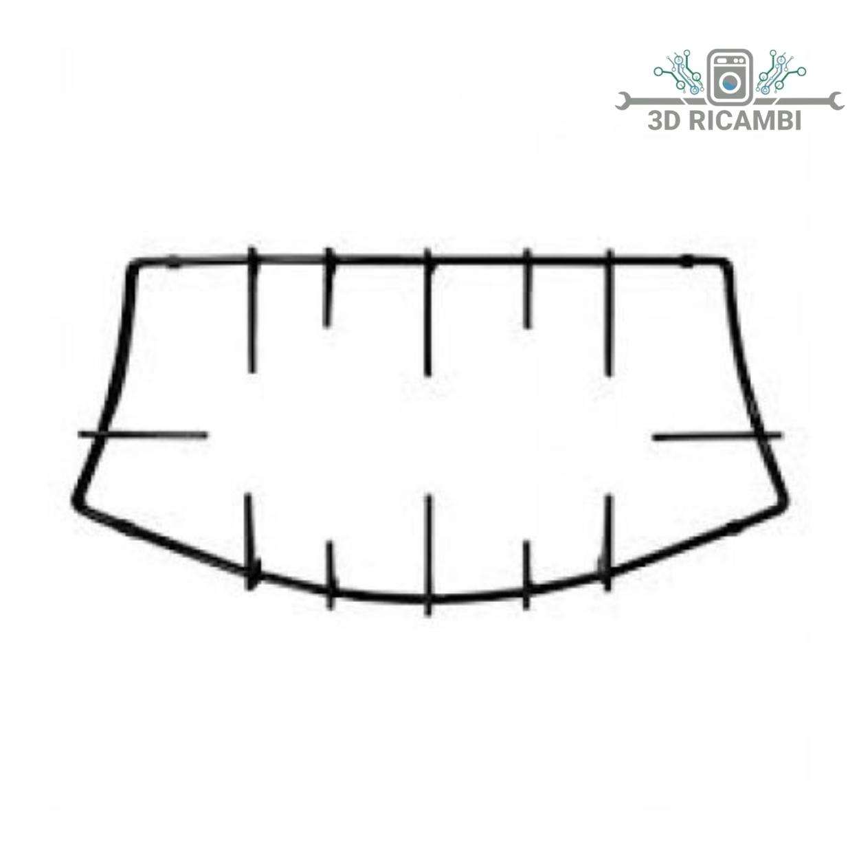 GRIGLIA IN PIATTINA PER PIANO COTTURA  ARISTON INDESIT  453✖️209 P0276