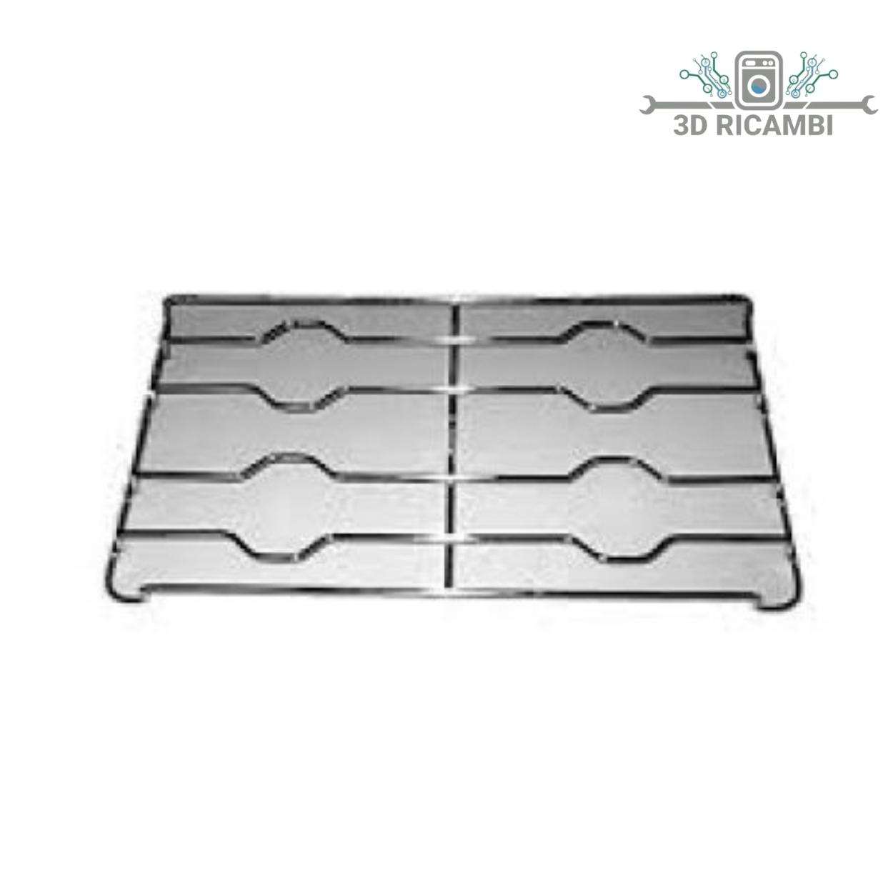 GRIGLIA IN PIATTINA PER PIANO COTTURA DE LONGHI ELBA  A 2 FUOCHI 480✖️271 DESTRA  F0809