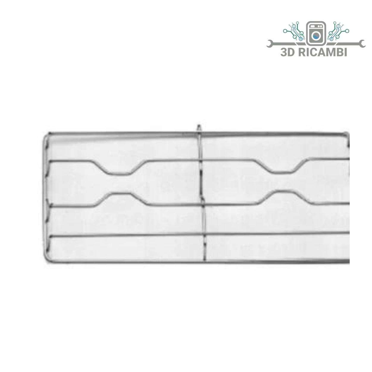 GRIGLIA IN PIATTINA PER PIANO COTTURA DE LONGHI ELBA SMEG A 2 FUOCHI 401✖️241 F0814