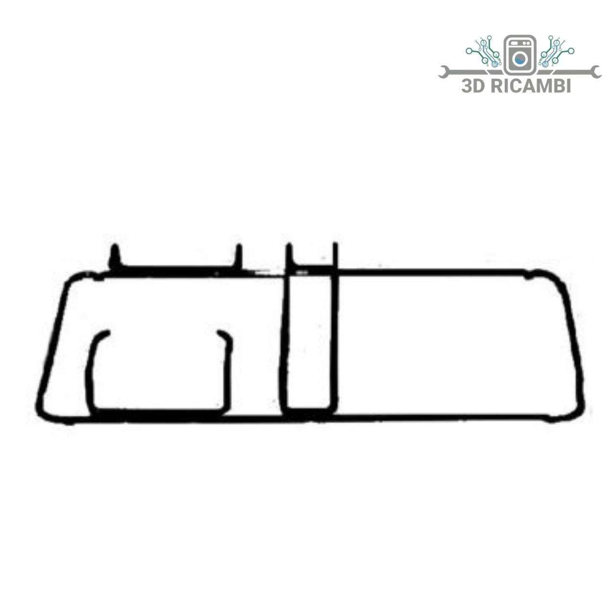 GRIGLIA IN PIATTINA PER PIANO COTTURA  FRANKE A 1 FUOCO 454✖️23.9 P1554
