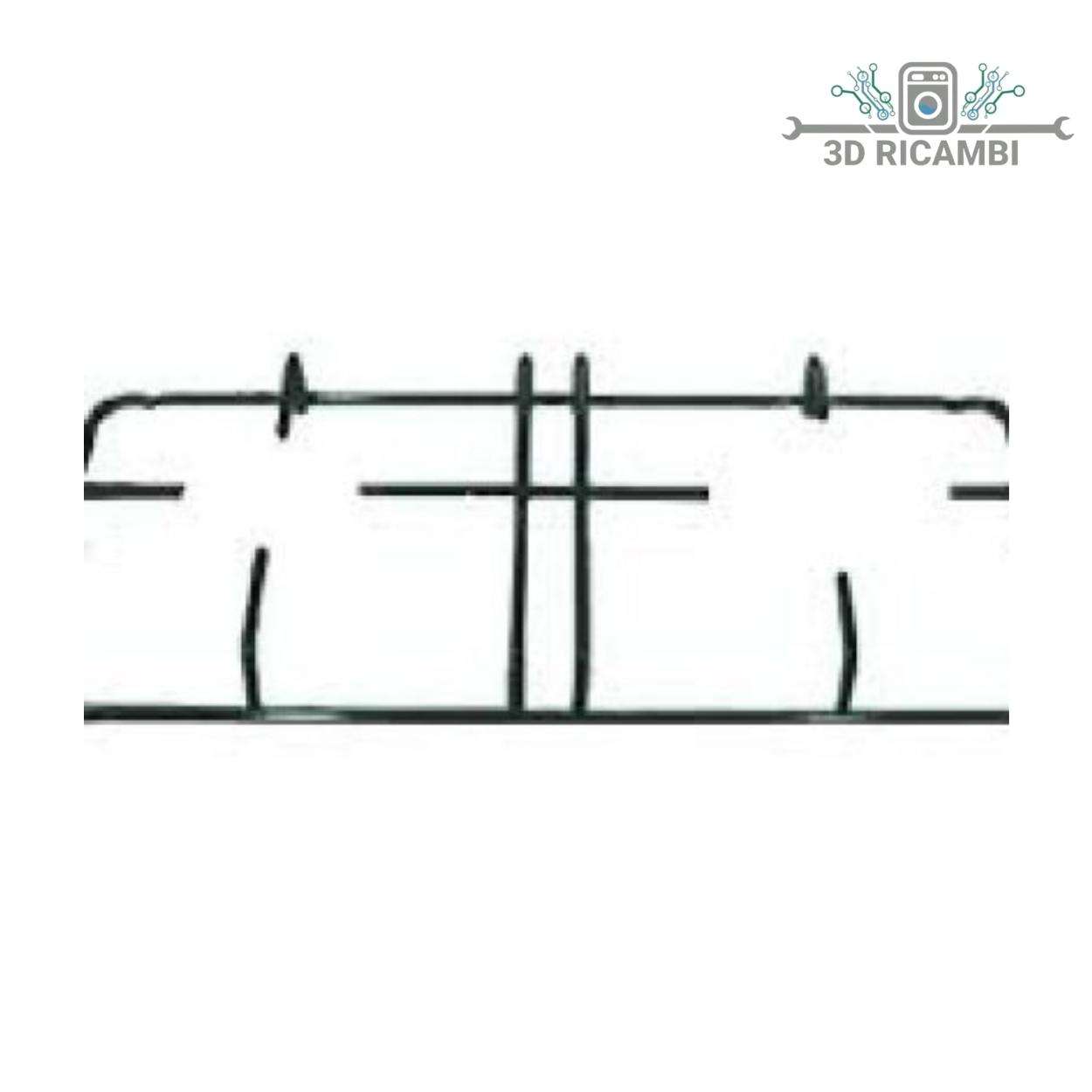 GRIGLIA IN PIATTINA PER PIANO COTTURA FRANKE  A 2 FUOCHI 218✖️458 P1551