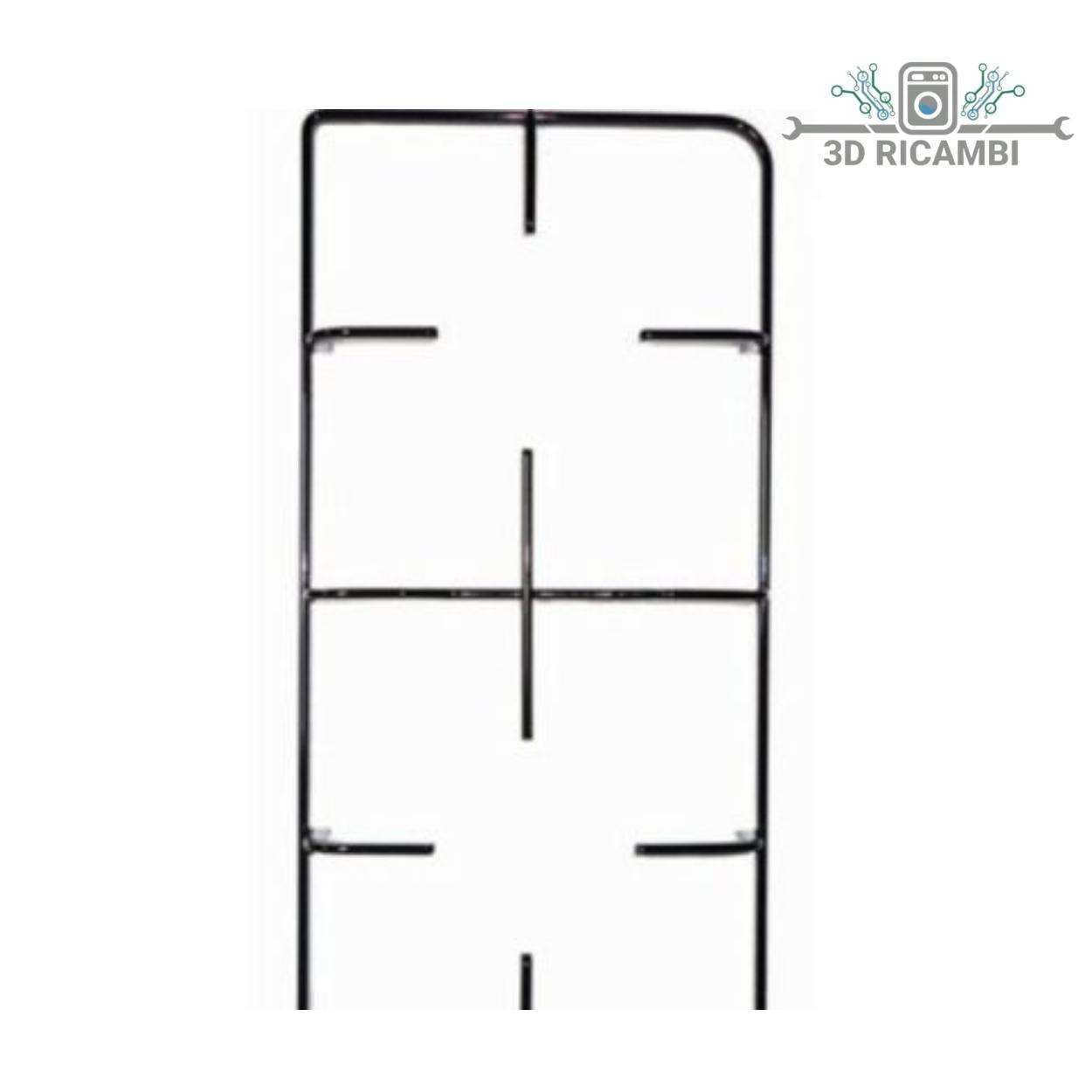 GRIGLIA IN PIATTINA PER PIANO COTTURA IGNIS WHIRPOOL A 2 FUOCHI 468✖️228 P2556