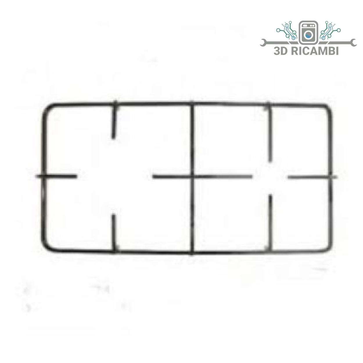 GRIGLIA IN PIATTINA PER PIANO COTTURA LOFRA  A  2 FUOCHI 424✖️220 P3261