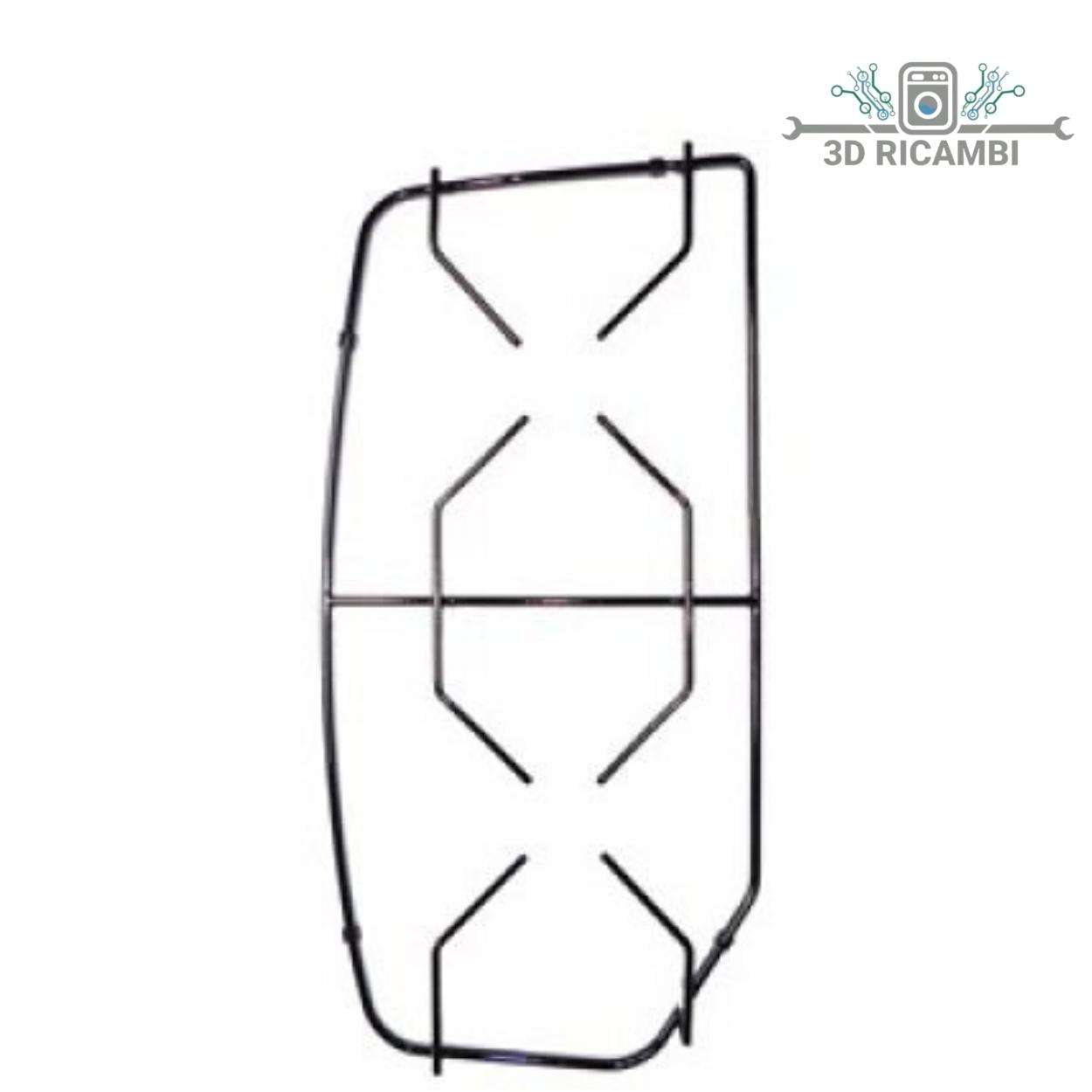 GRIGLIA IN PIATTINA PER PIANO COTTURA  NARDI A 2 FUOCHI 440✖️218/145 SINISTRA P3661