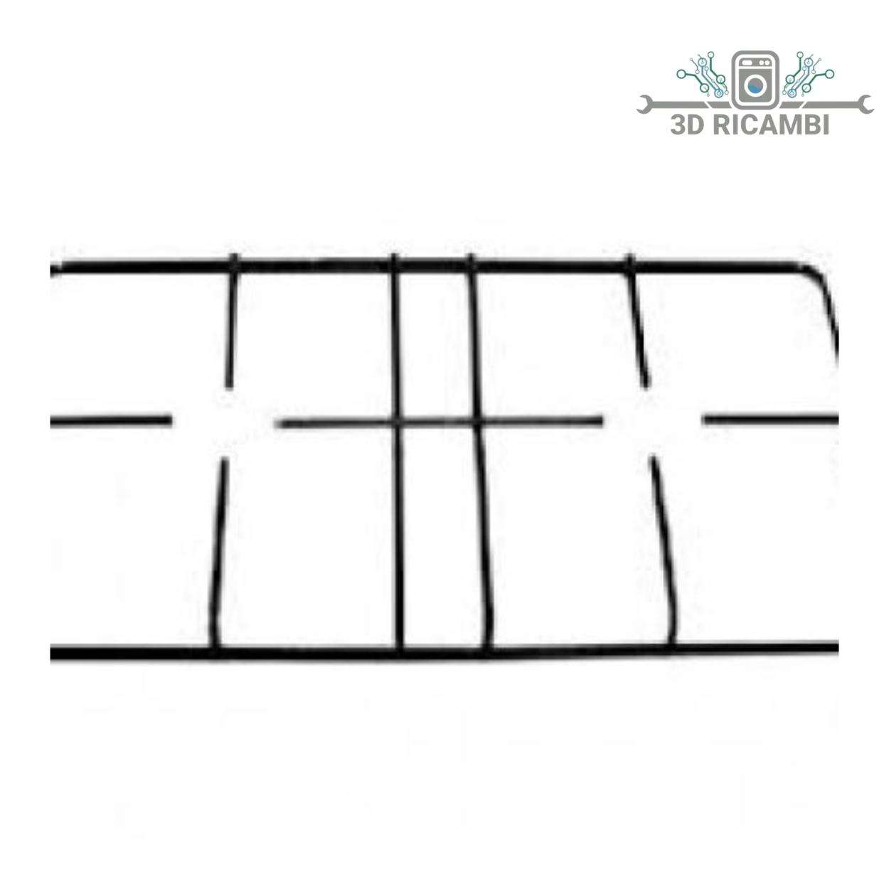 GRIGLIA IN PIATTINA PER PIANO COTTURA REX ELECTROLUX A 2 FUOCHI 463✖️274 P6752