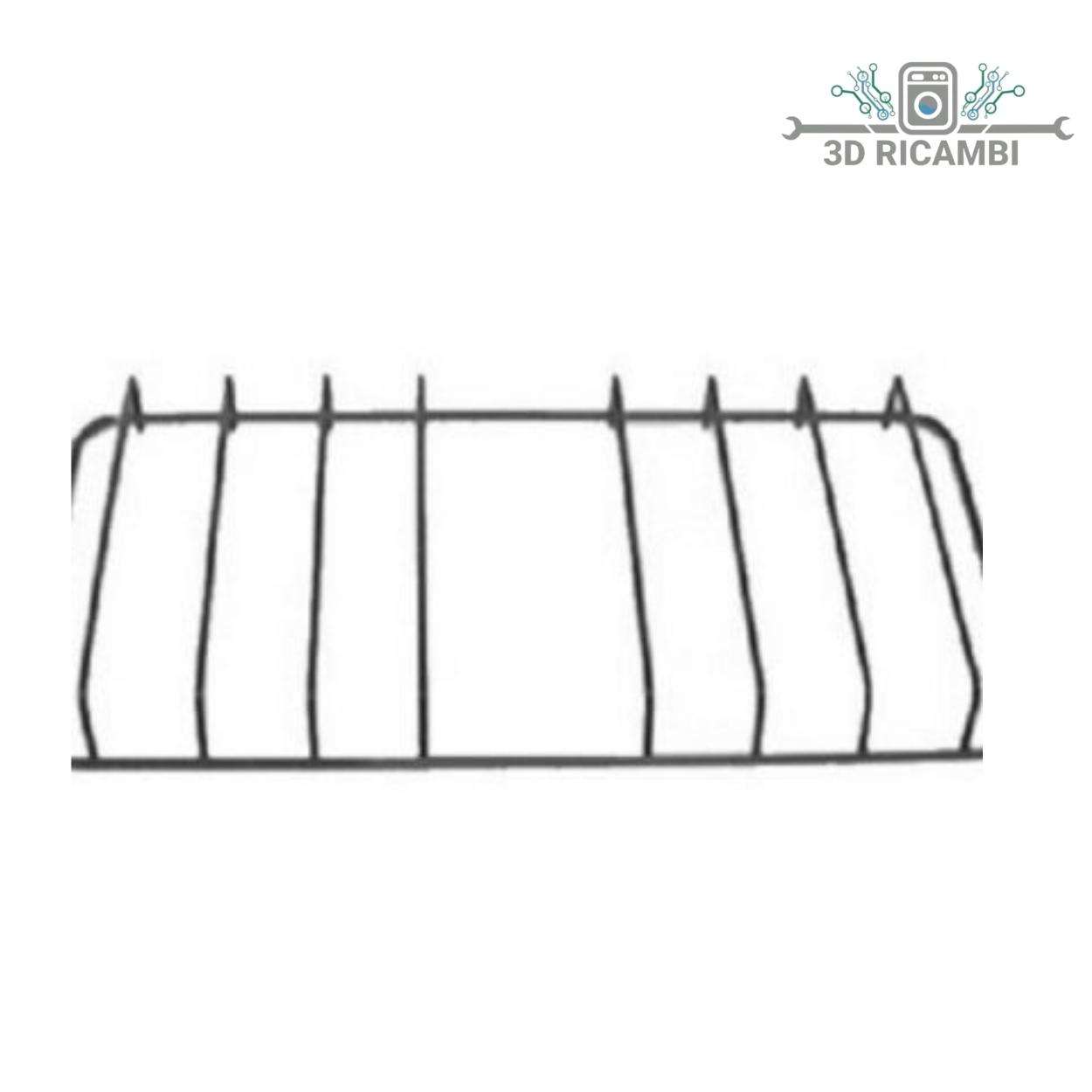 GRIGLIA IN PIATTINA PER PIANO COTTURA SMEG A 2 FUOCHI 450✖️243 P5364