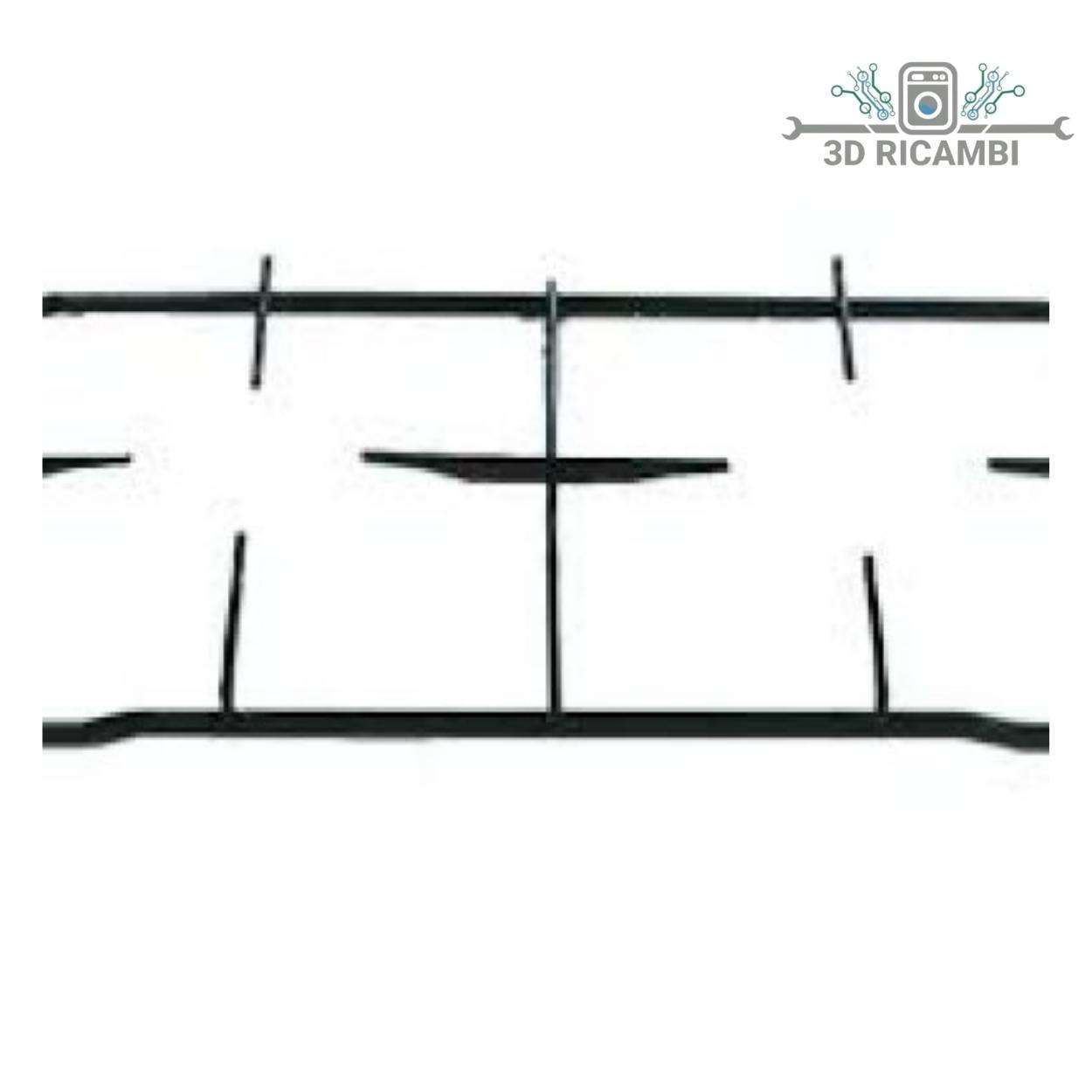 GRIGLIA IN PIATTINA PER PIANO COTTURA SMEG A 2 FUOCHI  480✖️272 P5358