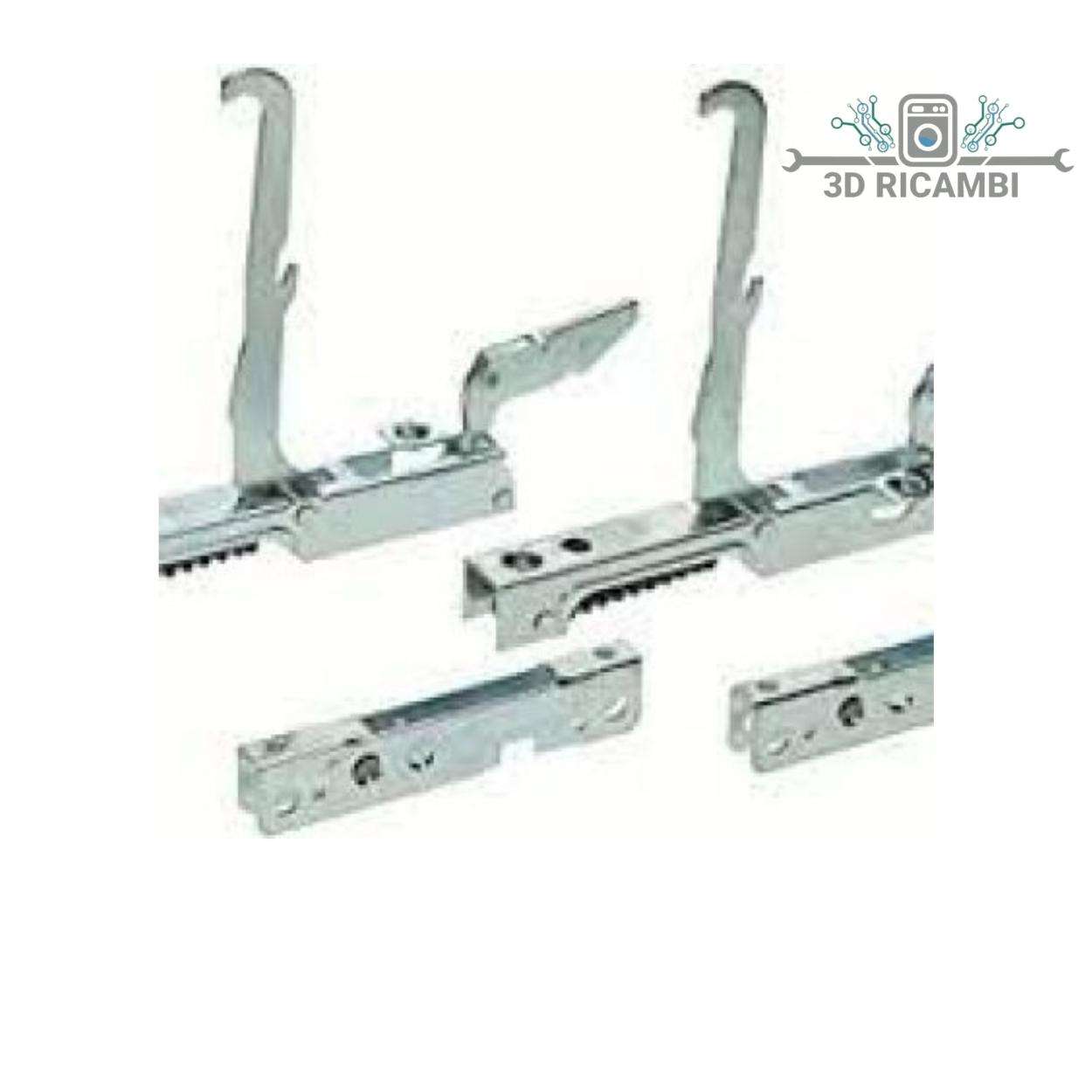 KIT 2 CERNIERE + PORTARULLI CONTROCERNIERE PER  FORNO GLEM GAS PORTA PESANTE  KCF2197