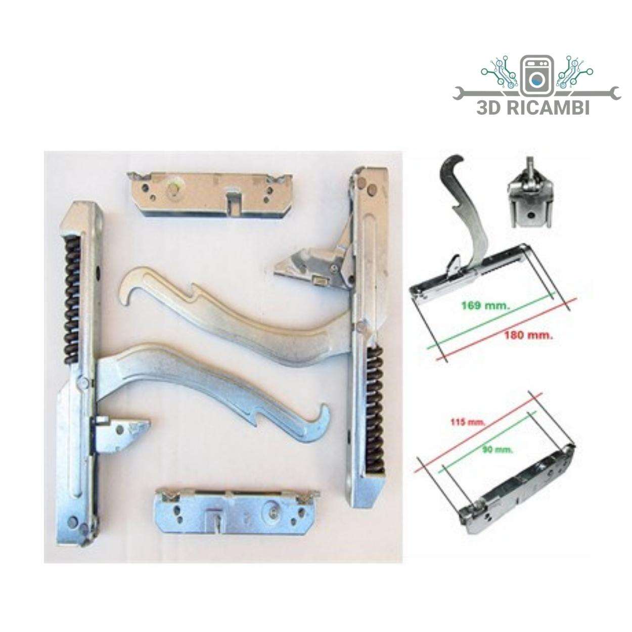 KIT  2 PZ CERNIERE PER PORTA FORNO TERIM ONOFRI KCF6290