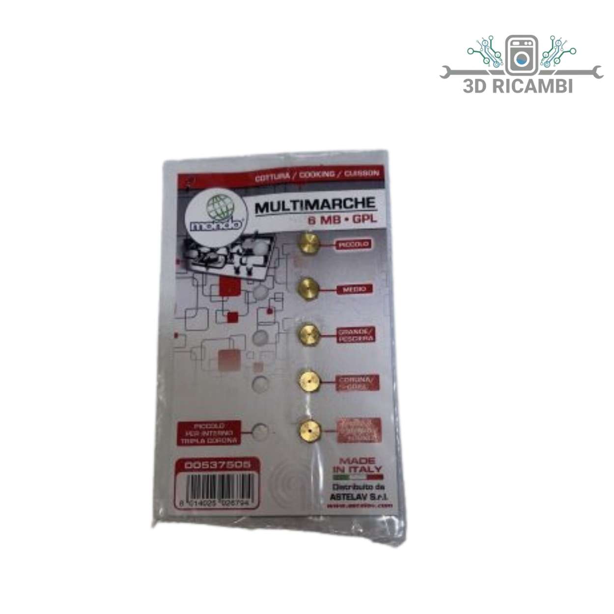 KIT UGELLI PIANO COTTURA MULTIMARCHE 6MB GPL 00537505