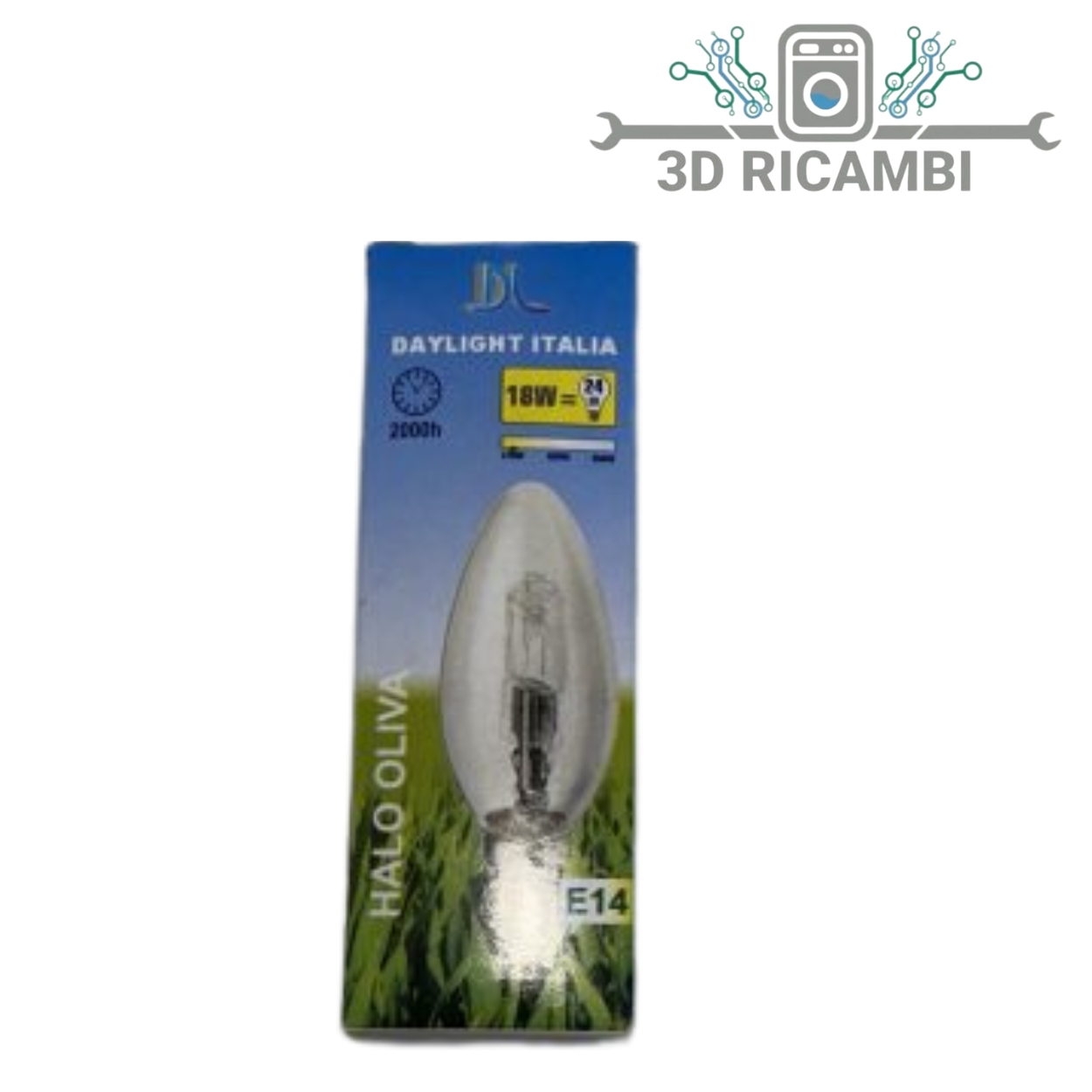 LAMPADINA ALOGENA 18W E14 TOP QUALITY PER FRIGO UNIVERSALE