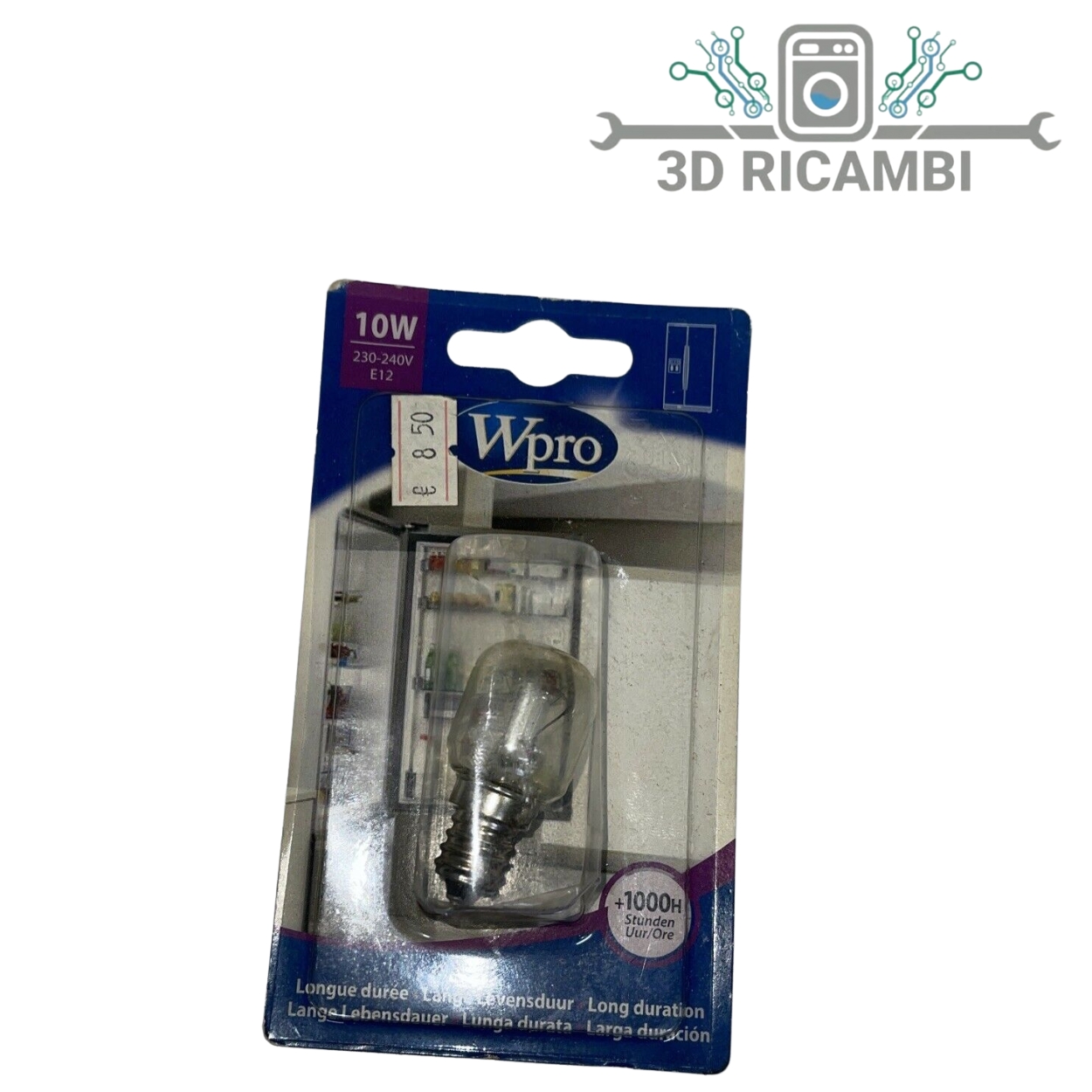 LAMPADINA PER FRIGORIFERO WHIRPOOL IGNIS 10W W PRO