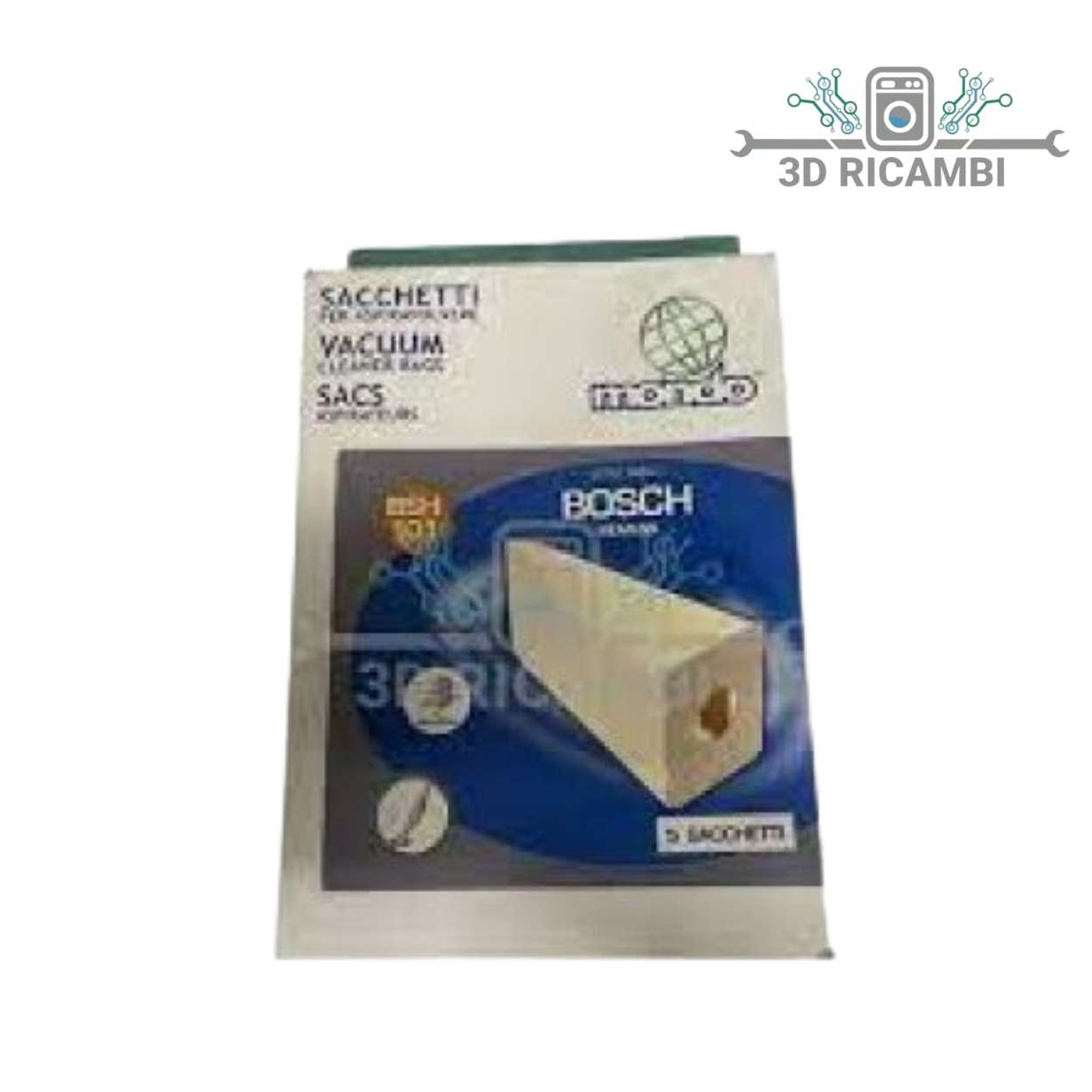 SACCHETTI PER  ASPIRAPOLVERE BOSCH SIEMENS ADATTABILI CON MICROFILTRO