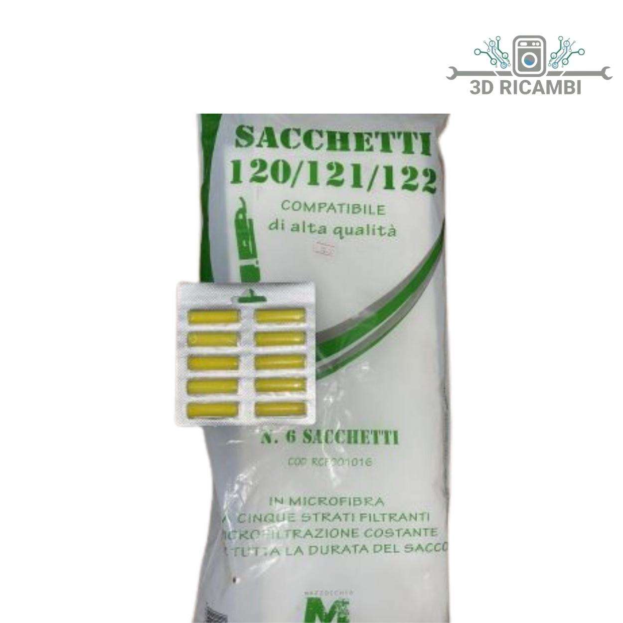 SACCHETTI VORWEK FOLLETTO VK120-121-122 COMPATIBILI 6PZ+ PROFUMI OMAGGIO