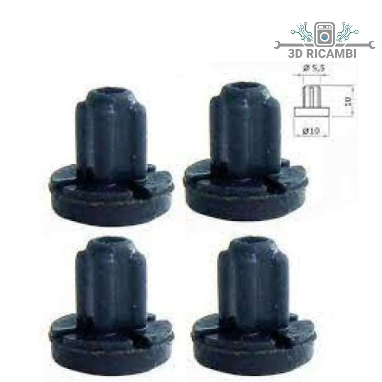 SMEG SERIE 4 PEZZI GOMMINI GRIGLIE PIANI COTTURA PARACOLPI ANTIGRAFFIO 754010112