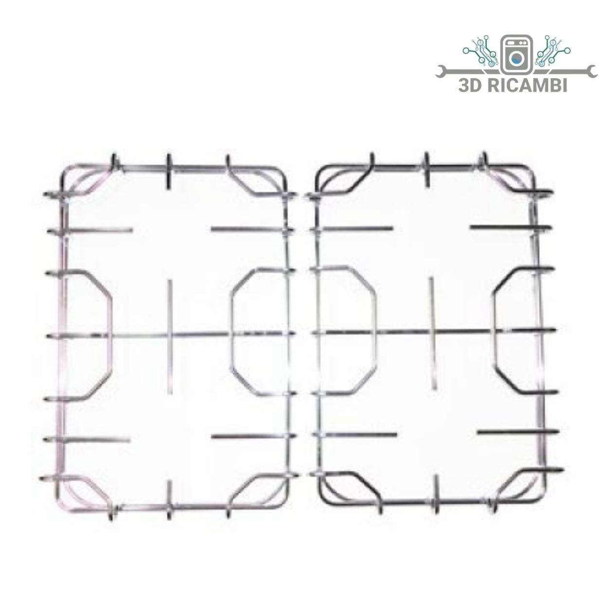 STAR GRIGLIA PER CUCINA A GAS COLORE INOX 2 FUOCHI CM 34 X 22,5  F5514 1PZ