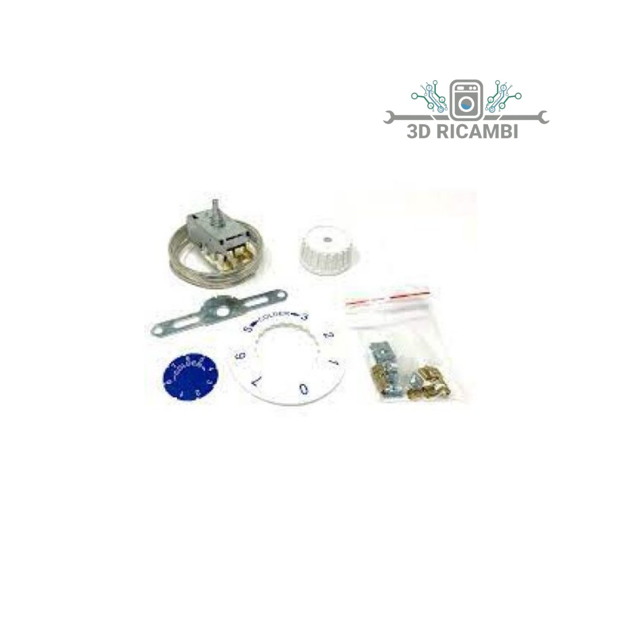 TERMOSTATO PER FRIGORIFERO UNIVERSALE KIT COMPLETO  A 3 CONTATTI