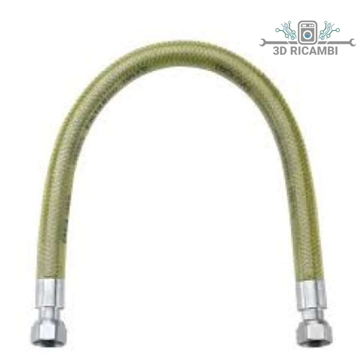 Tubo Gas 1/2 1000mm F.f. Cok922un Acciaio Inox 1 Mt 0,5 Bar Max