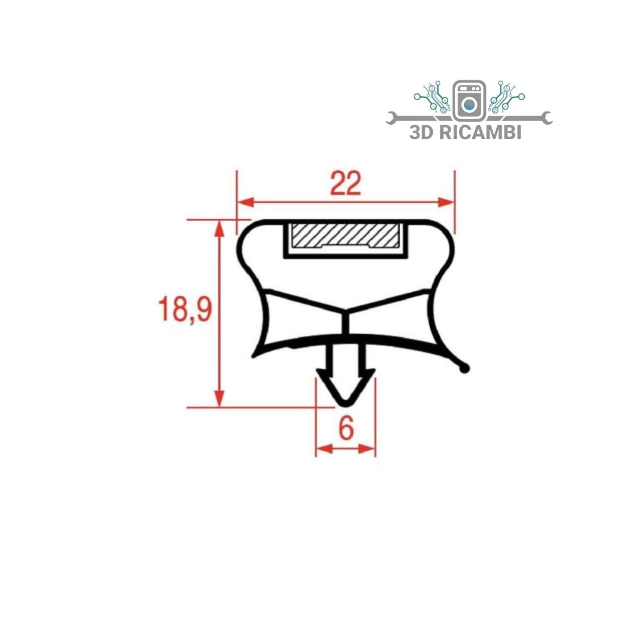 GUARNIZIONE AD INCASTRO 1512X642 MM CODICE: 3786378