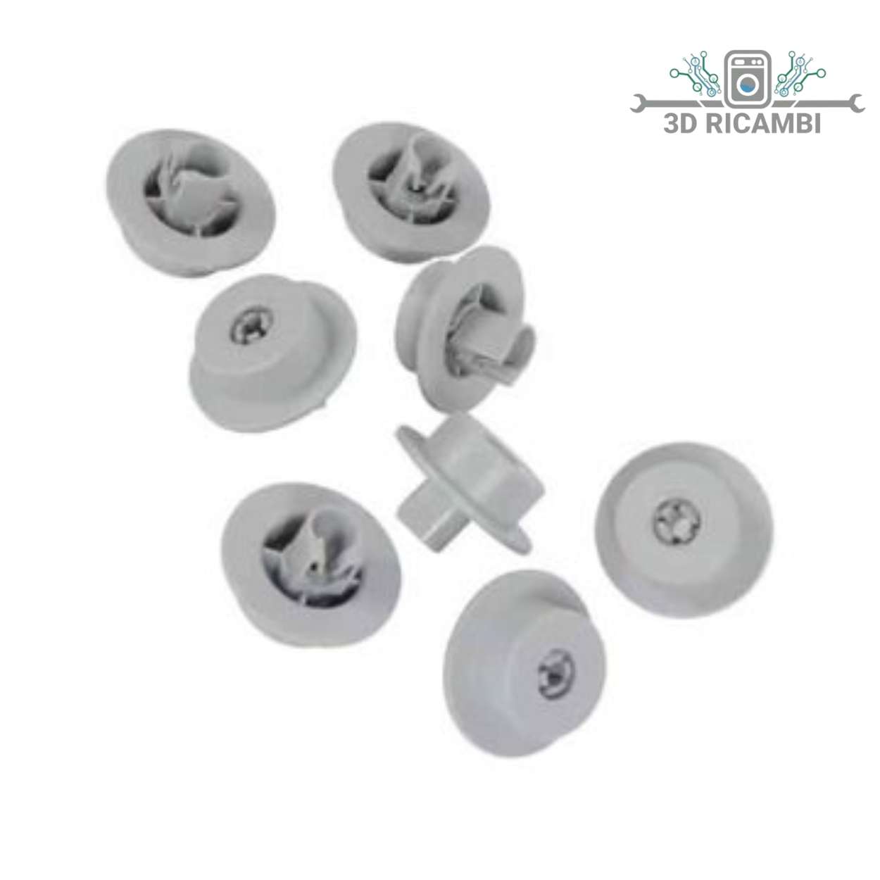 KIT RUOTE 8PZ LAVASTOVIGLIE REX 4055072138