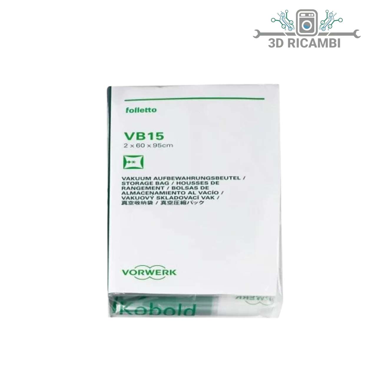 3 SACCHI SOTTOVUOTO 60x95 FOLLETTO "ORIGINALE" VF41474
