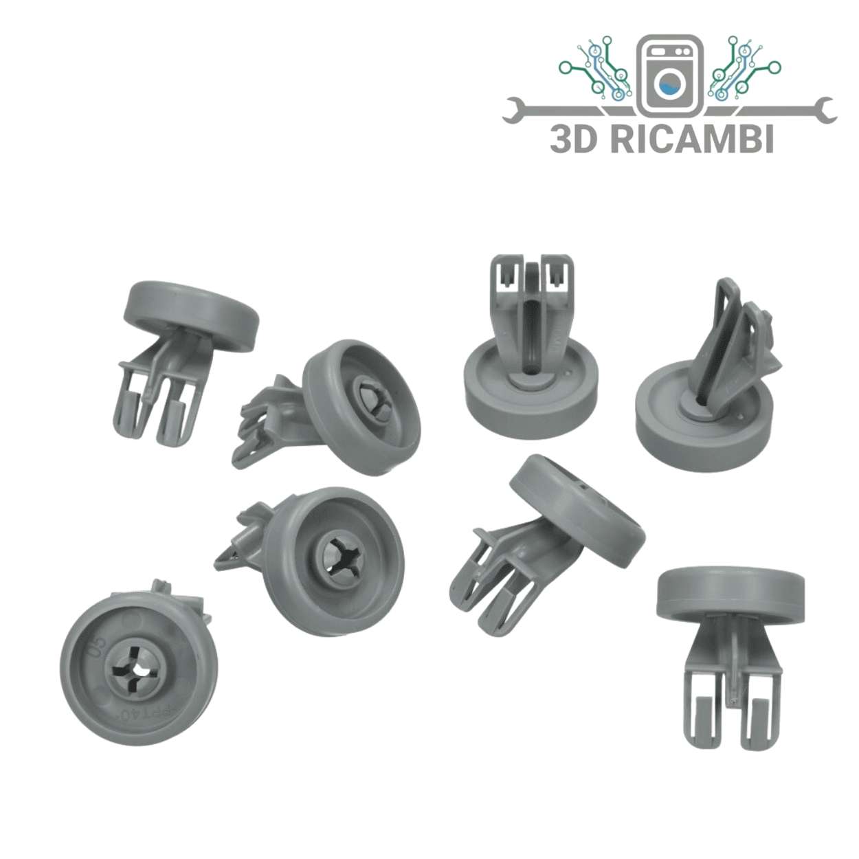 KIT RUOTE INFERIORI LAVASTOVIGLIE WHIRPOOL 481252888112