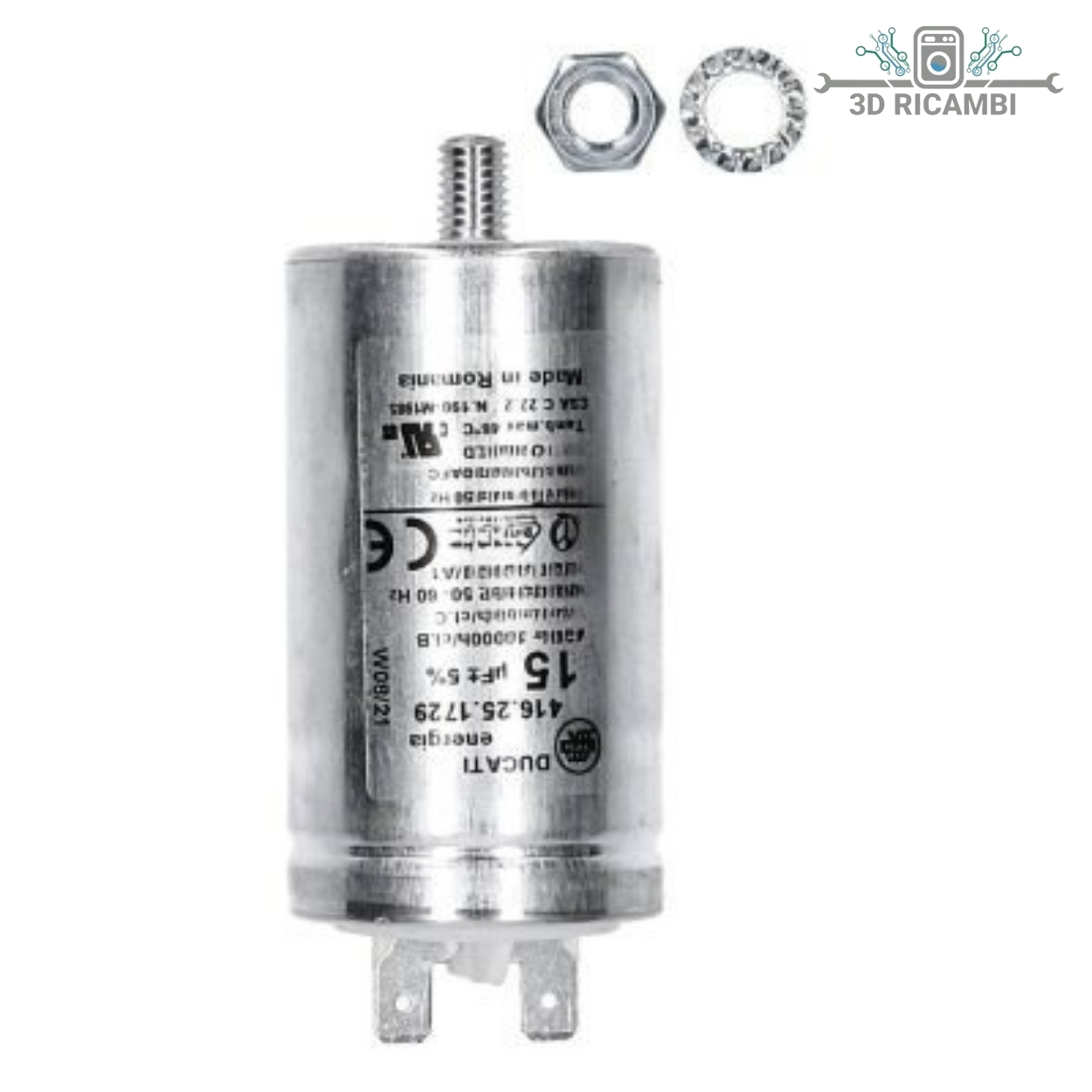 CONDENSATORE ALTERNATIVO COD.481010344796 ASCIUGATRICE WHIRPOOL/INDESIT