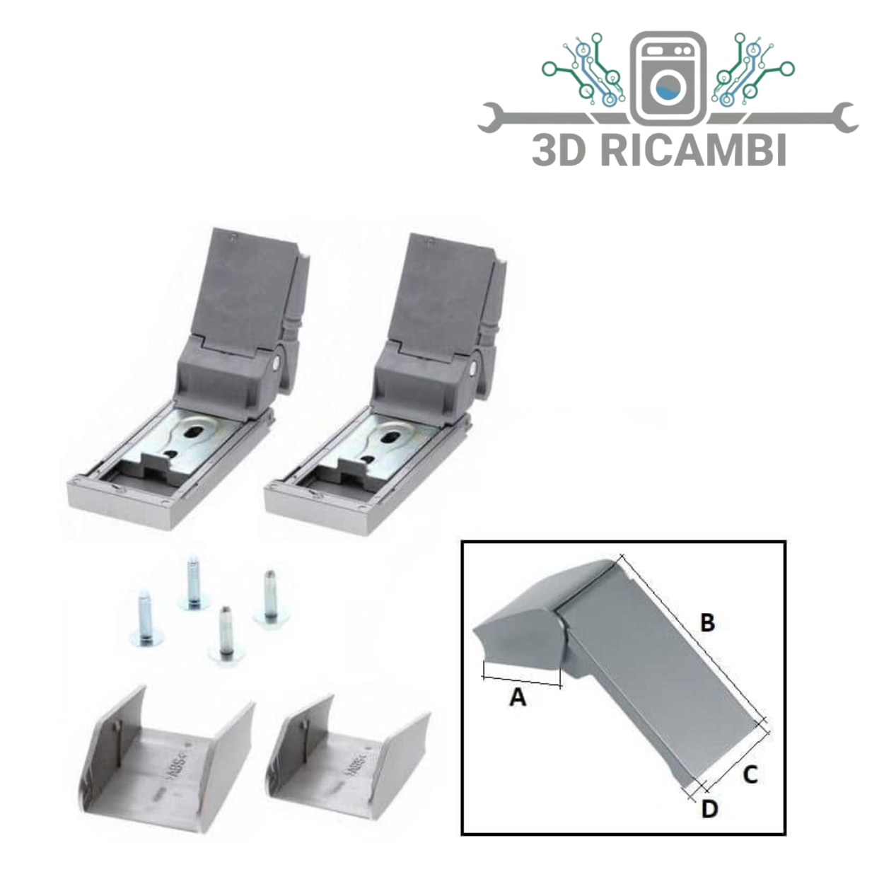 KIT RIPARAZIONE MANIGLIA FRIGO LIEBHERR 959019000