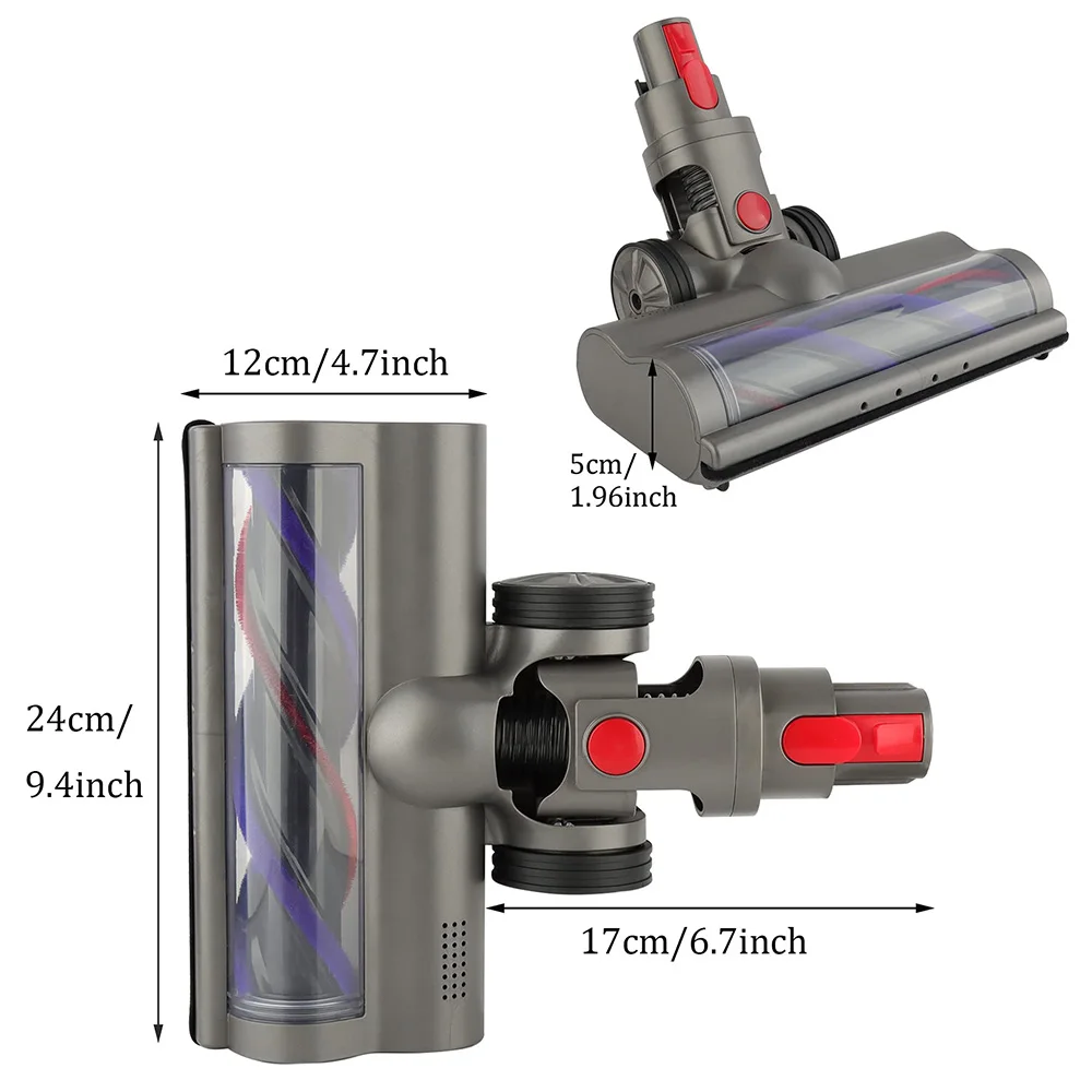 DY204L TURBO SPAZZOLA PAVIMENTI CON LED COMPATIBILE PER DYSON V7 V8 V10 V11 V15