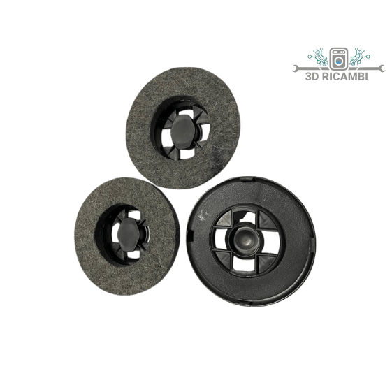 TRIS SPAZZOLE ABRASIVE PER  LUCIDATRICE VORWERK FOLLETTO PL515 FELTRO